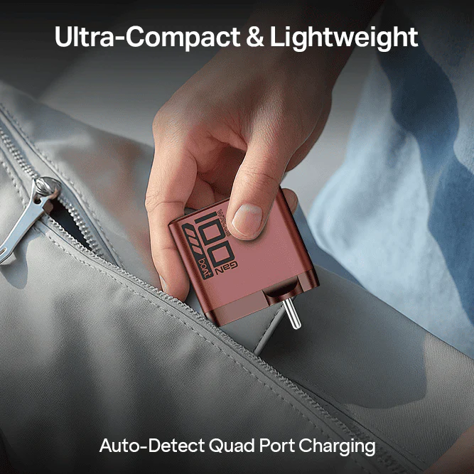 100W GaN Charger | 100W Fast Charger with GaN Chip Technology, 12-Layer Smart IC Protection, Quad-Port Charging - Image 14