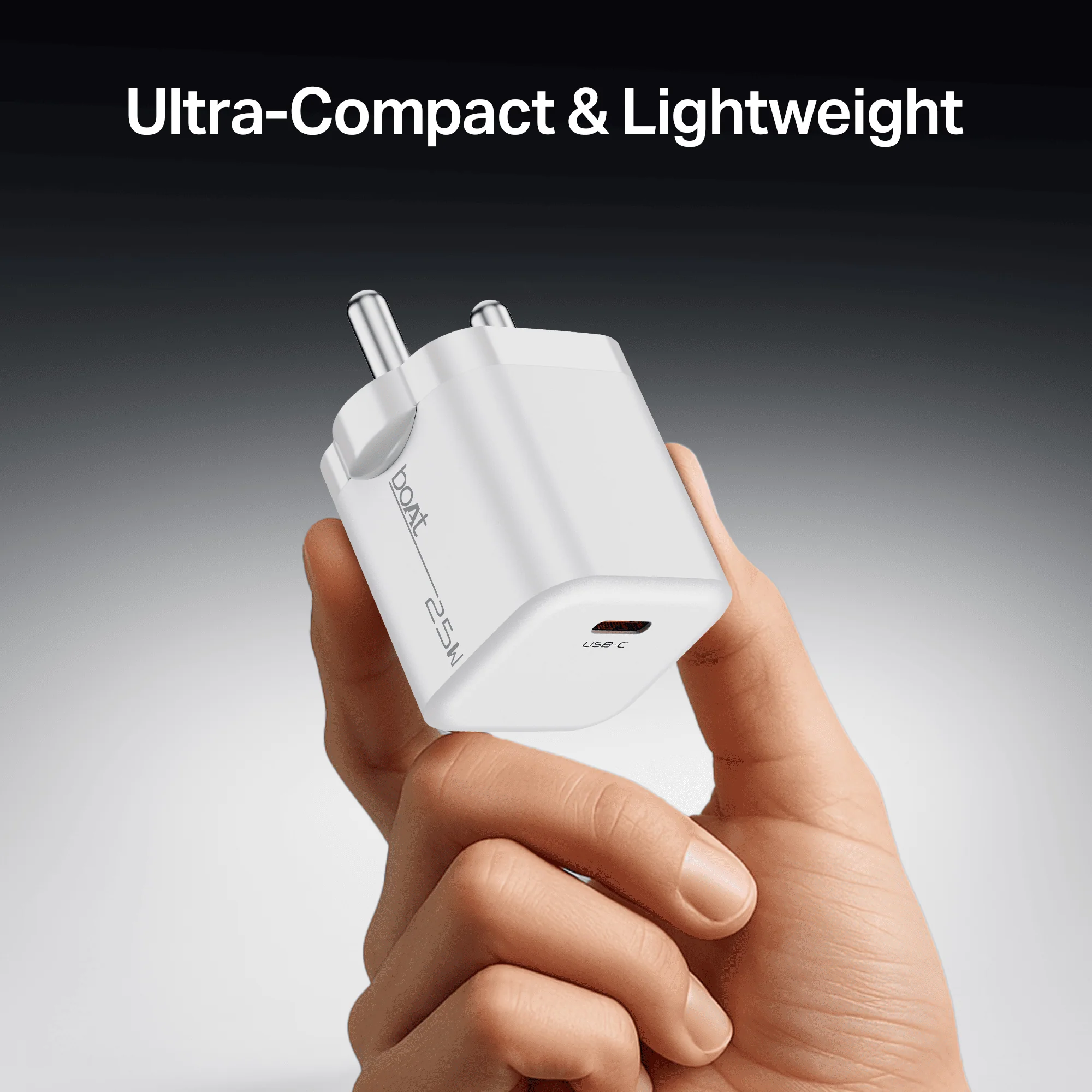 boAt 25W PD Charger | Fast Charging Adapter with PD & PPS, 12-Layer Protection & Compact Design - Image 2