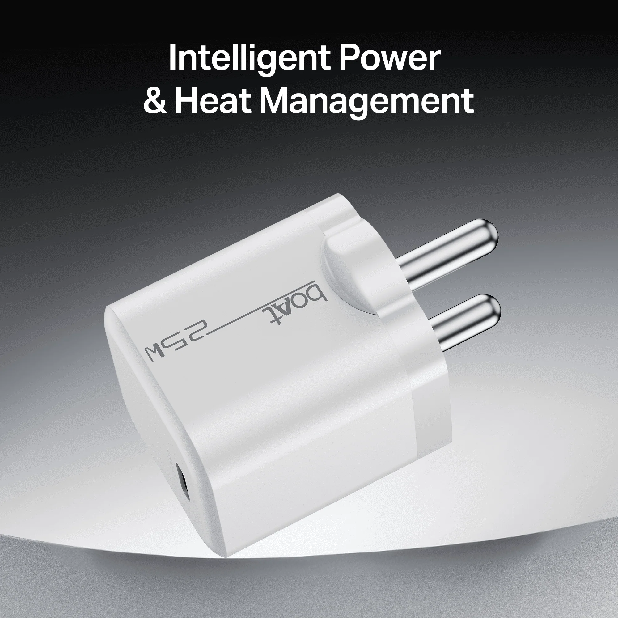 boAt 25W PD Charger | Fast Charging Adapter with PD & PPS, 12-Layer Protection & Compact Design - Image 3