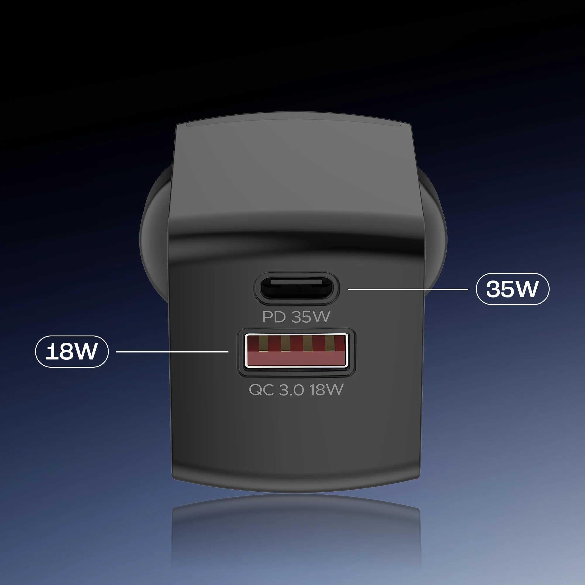 35W GAN Charger | 35W Fast Charger with GaN Chip Technology, 12 Layers of Smart IC Protection, Dual-Port Charging - Image 7