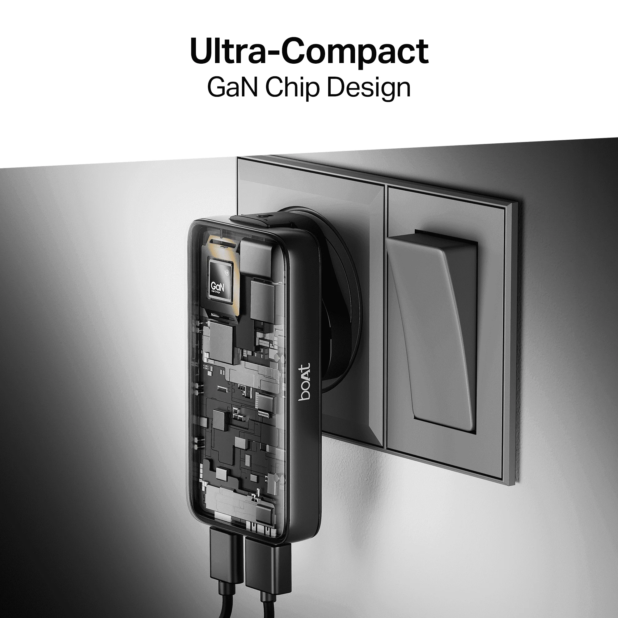 boAt 65W GaN Nano Charger | 65W Fast Charger with GaN Chip, Smart IC Protection & Dual-Port Charging - Image 4