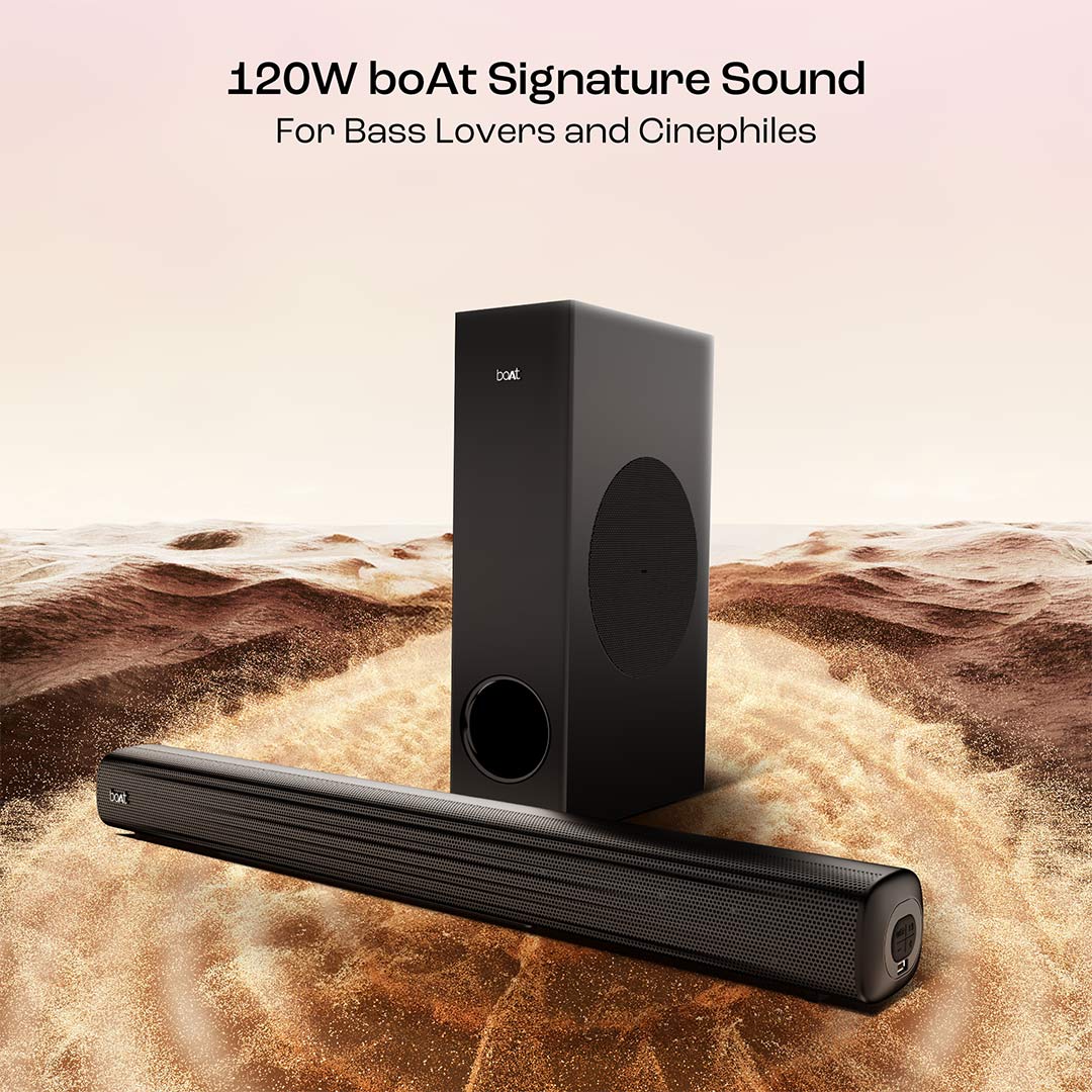 boAt Aavante Bar 1500 Pro | 120W Bluetooth Soundbar, 2.1 channel surround system, EQ Modes, Master Remote Control - Image 2
