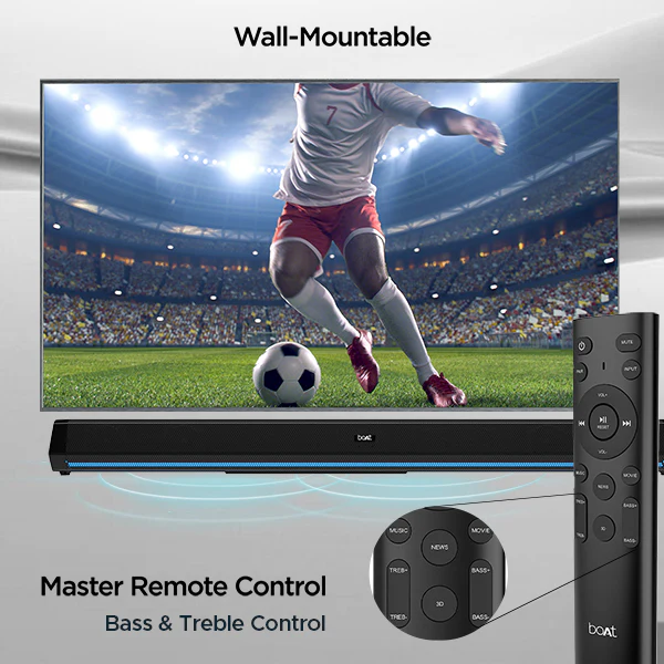 boAt Aavante Bar 2600 | 2.1 Channel 300W RMS Bluetooth Soundbar, Wired Subwoofer, Multi-connectivity - Image 3