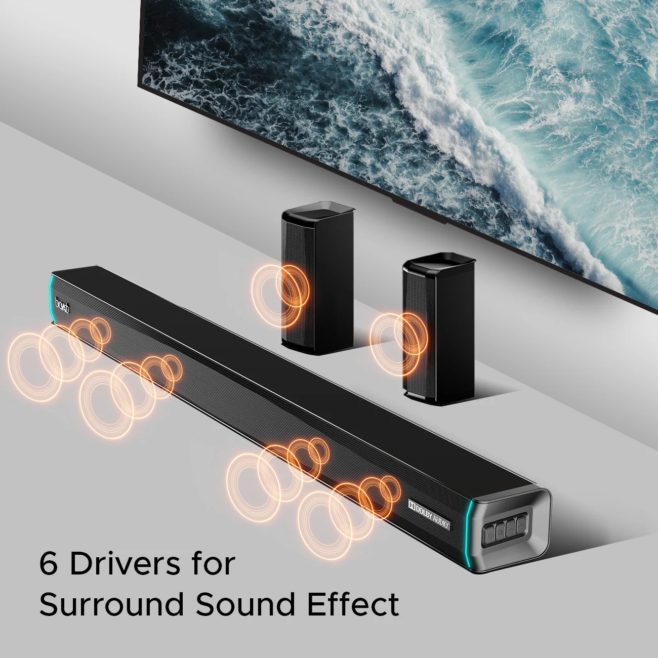 boAt Aavante Bar 5400D | 550W Bluetooth Soundbar, 5.1 Surround Sound System, Multi-connectivity , Multiple EQ Modes - Image 6