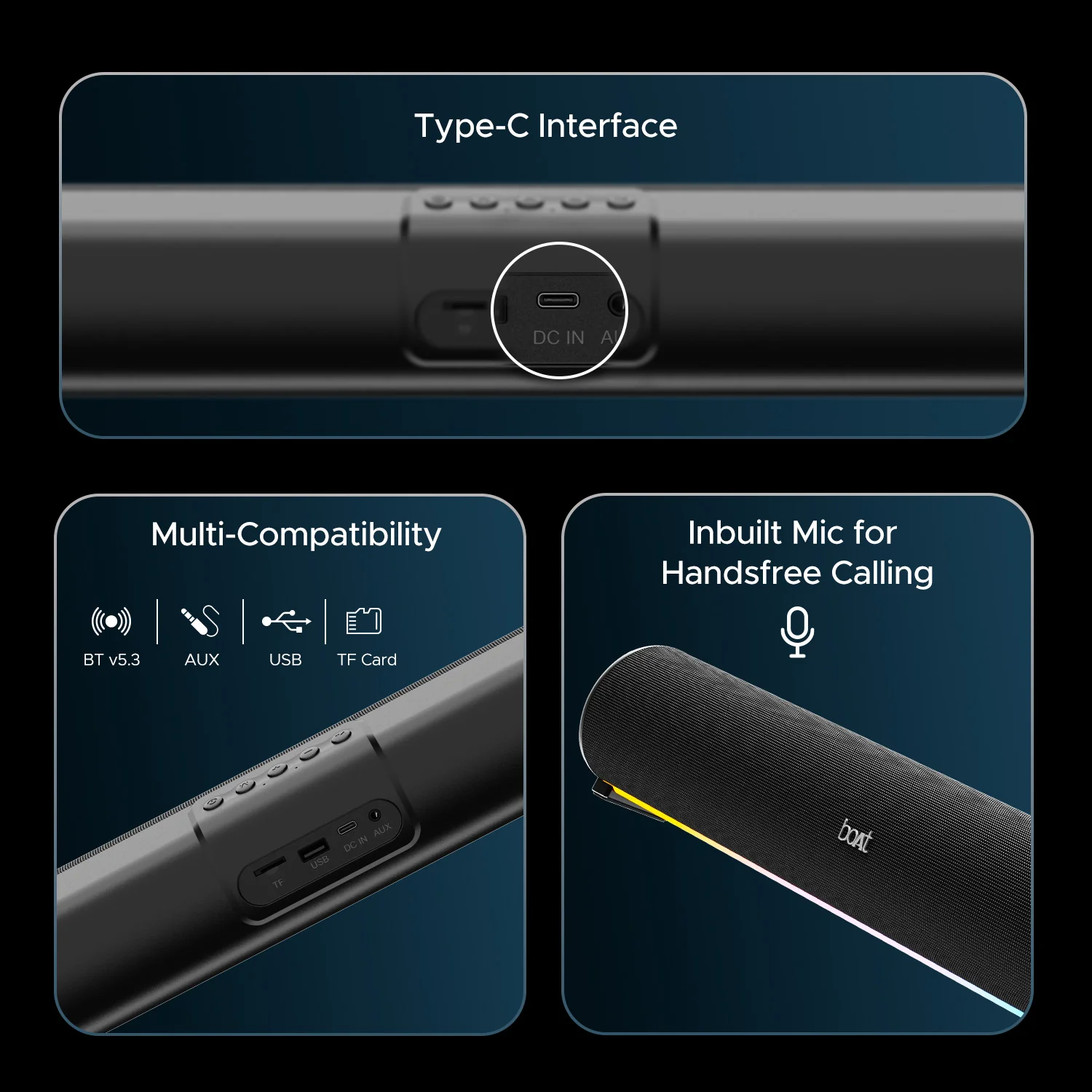boAt Aavante Bar 950 | 40W boAt Signature Sound, TWS Feature, RGB Light, 7 Hours Playback, In-built Mic, TWS Feature - Image 6