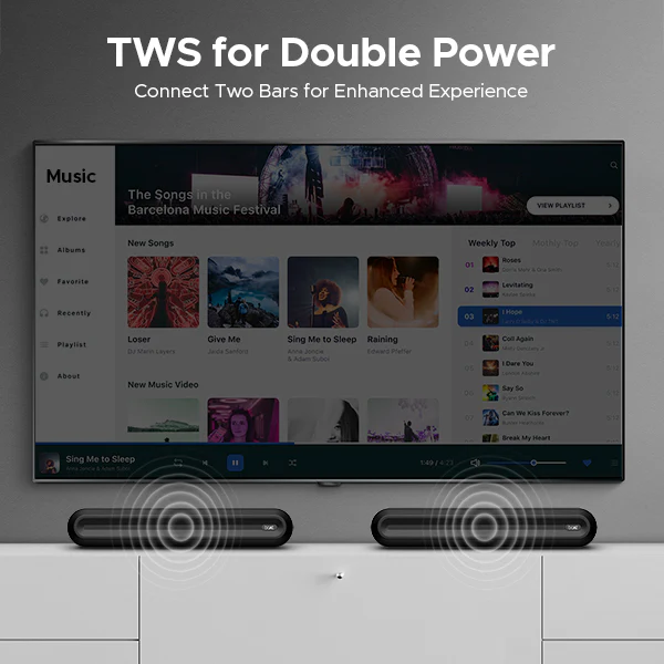 boAt Aavante Bar Aspire | Bluetooth Soundbar with 10W RMS Signature Sound, 2.0 Channel with 7 Hours Playback, TWS Feature - Image 5