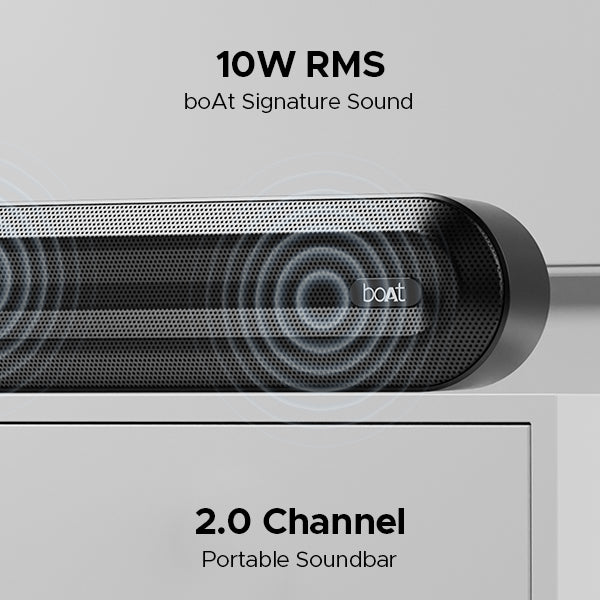 boAt Aavante Bar Aspire | Bluetooth Soundbar with 10W RMS Signature Sound, 2.0 Channel with 7 Hours Playback, TWS Feature - Image 6
