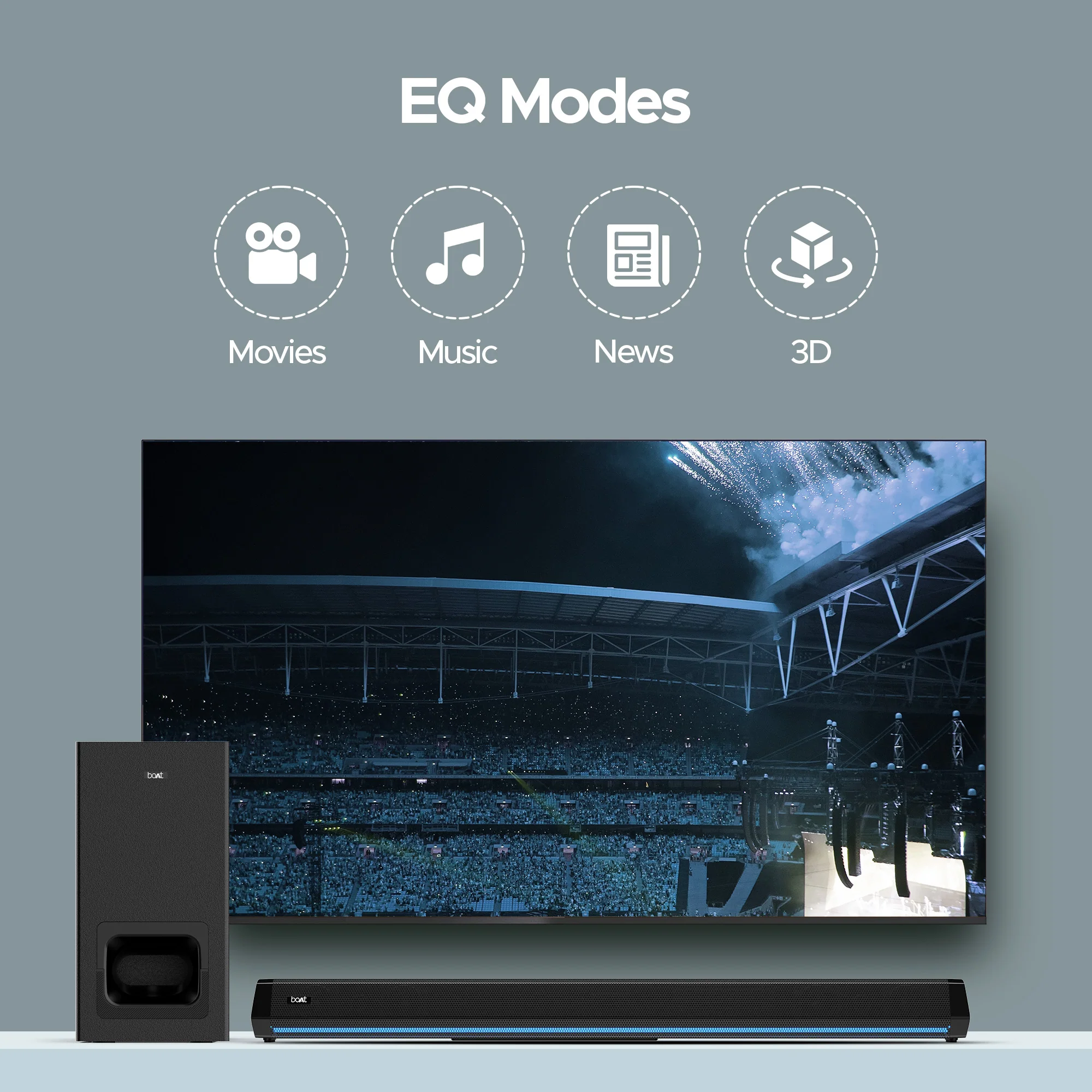 boAt Aavante Bar Maven Pro | 320W Bluetooth Soundbar, 2.1 Channel with Wireless Subwoofer, Wall Mountable - Image 5