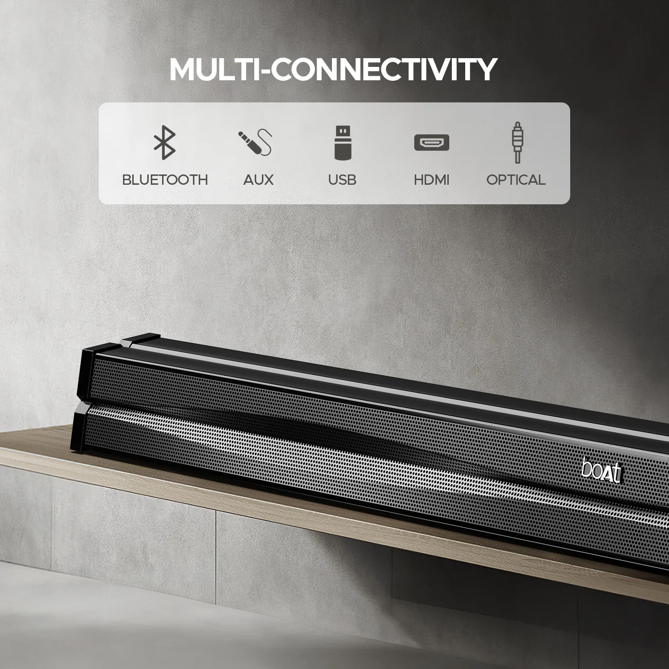boAt Aavante Bar Orion Plus | 160W Bluetooth Soundbar, 2.1 Surround Sound System, Subwoofer & Wired Rear Speakers - Image 6