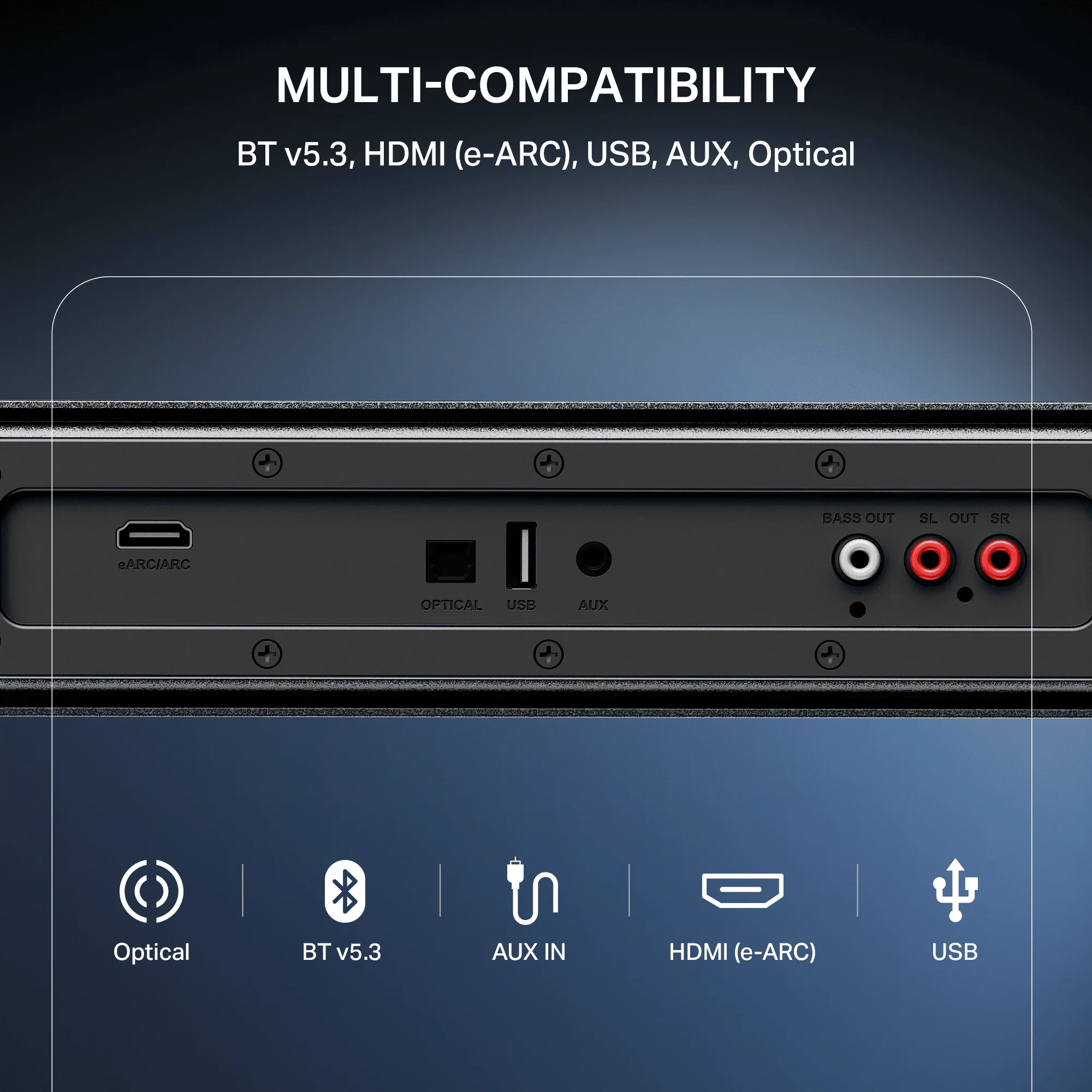 boAt Aavante Prime 5.1.2 5050DA | 550W 5.1.2 Channel Soundbar with Dolby Atmos, Wireless Rear Satellites & Master Remote - Image 4