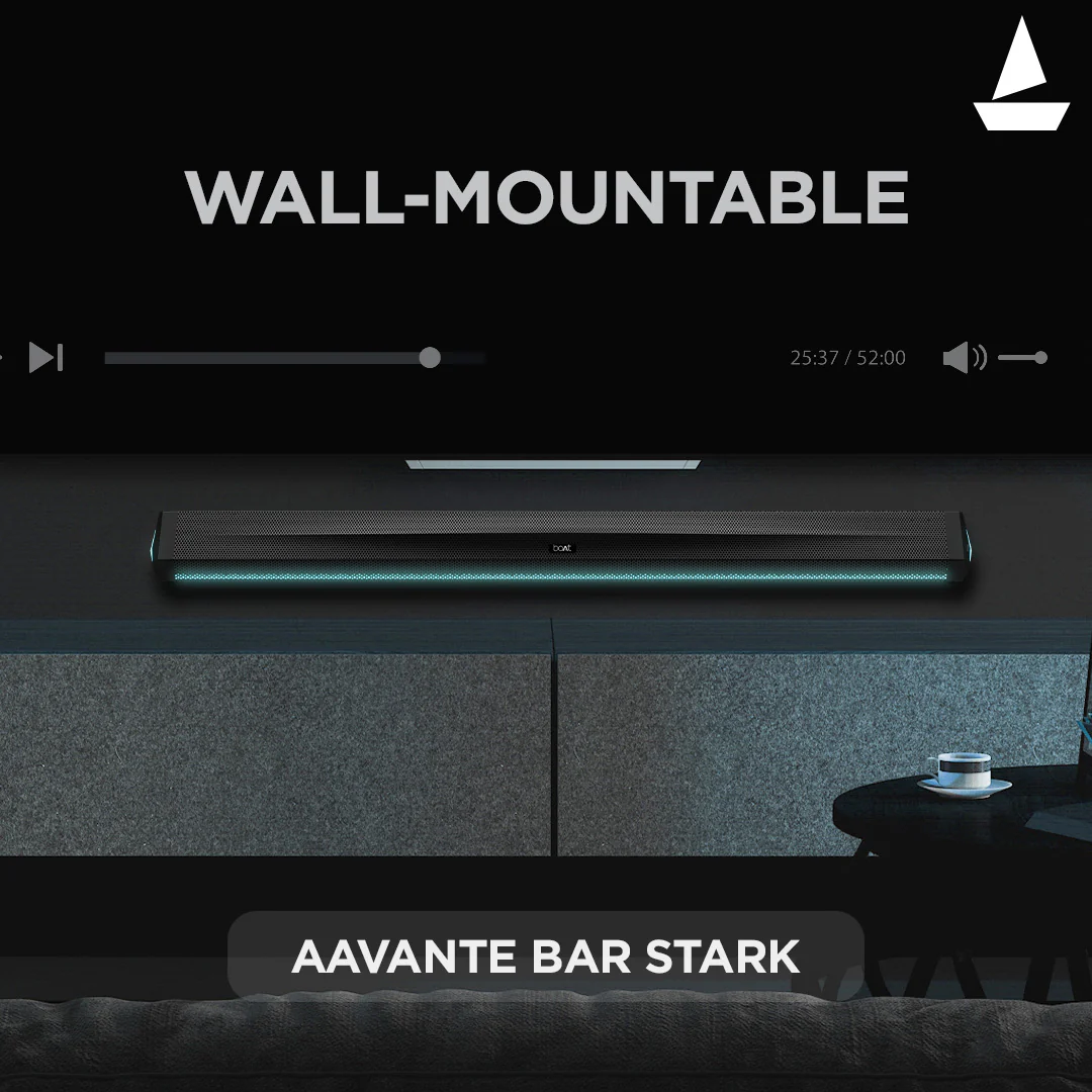 boAt Aavante Bar Stark | 160W RMS Bluetooth Soundbar with Wireless Subwoofer, boAt Signature Sound, Multiple EQ Modes, AUX - Image 4