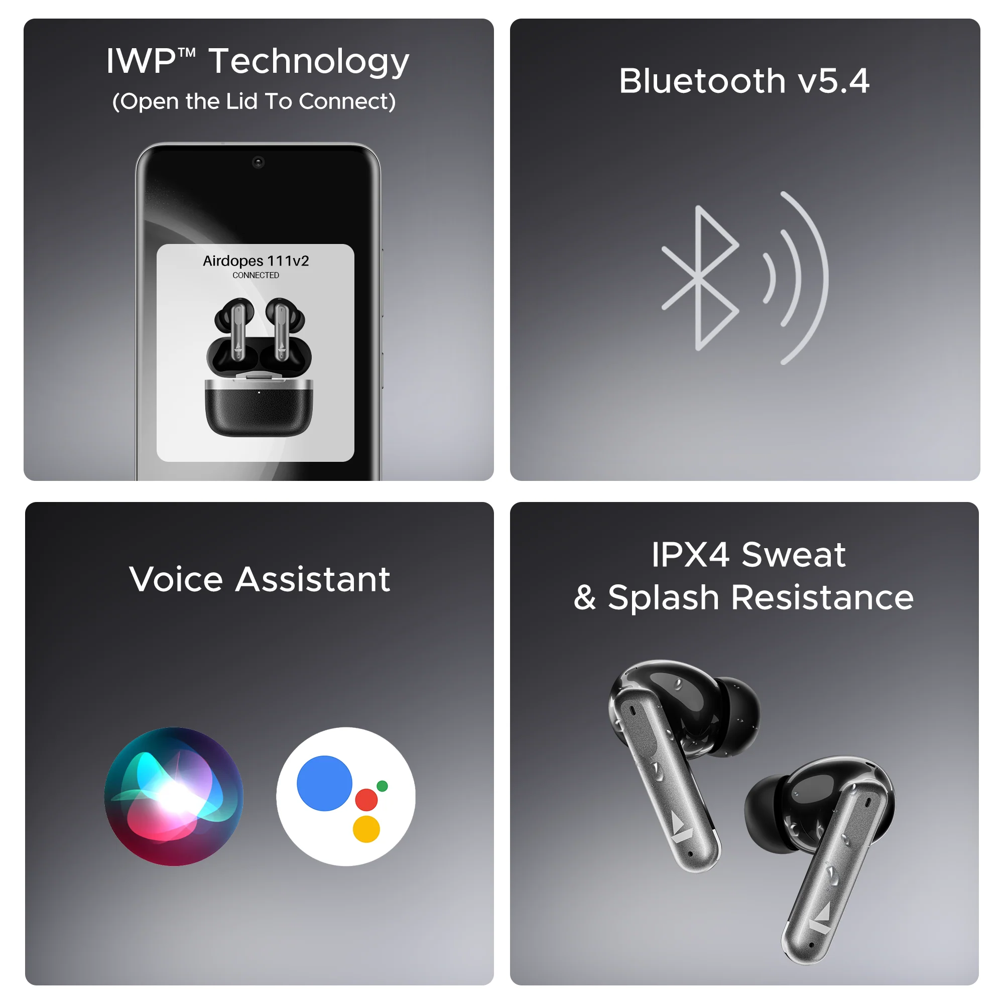 boAt Airdopes 111v2 | Wireless Earbuds with 50H Playback, Bluetooth v5.4, IWP™ Technology, 13mm Drivers - Image 10