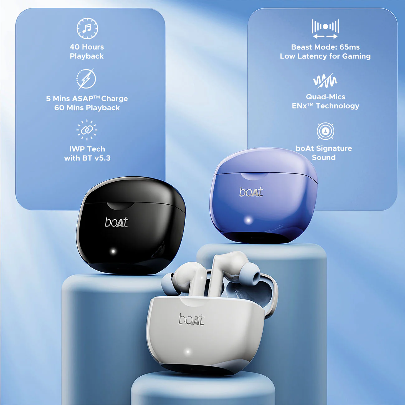 boAt Airdopes 120 | Wireless Earbuds with 40 Hours Playback, BEAST™ Mode, ASAP™ Charge, IWP™ Tech - Image 16
