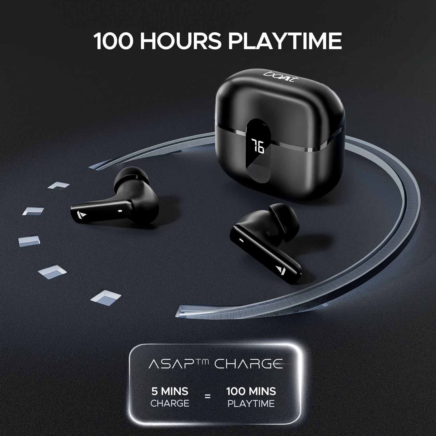 boAt Airdopes 121 Pro Plus | Wireless Earbuds with 100 Hours Playback, 4 Mics with ENx™ Technology, BEAST™ Mode - Image 3