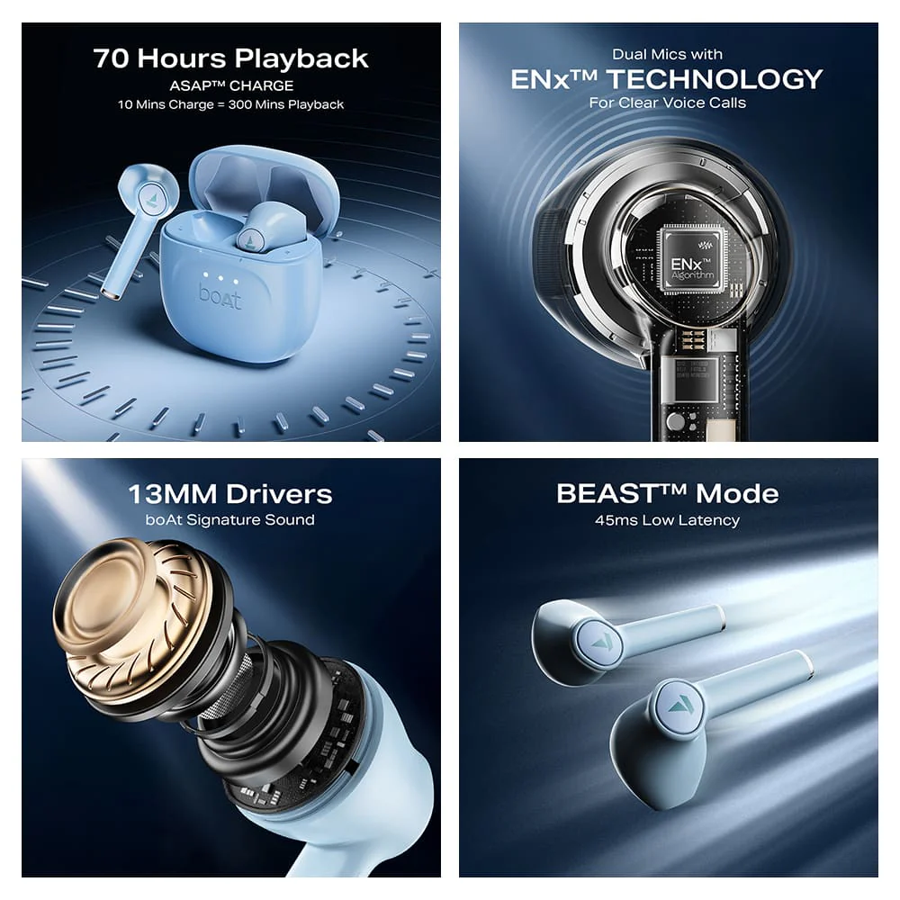 boAt Airdopes 131 Gen 2 | True Wireless Earbuds with 70 Hours Playback, ENx™ Tech & BEAST™ Mode - Image 13