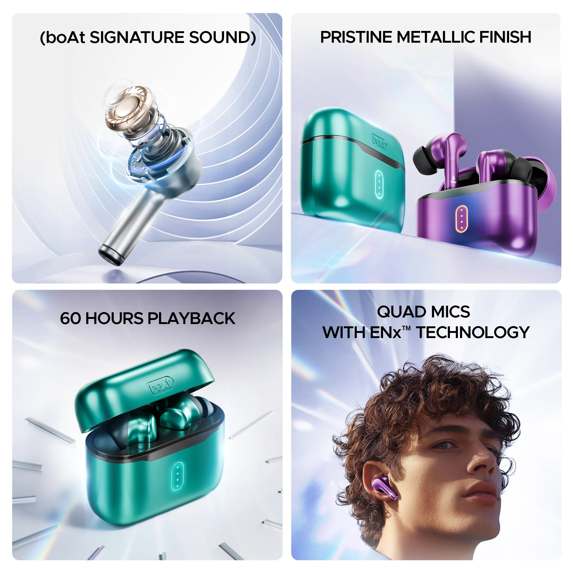 boAt Airdopes 141 Pro Buds | Wireless Earbuds with 60H Playback, ENx™ Technology, Sleek Metallic Finish, Bluetooth v5.3 - Image 24