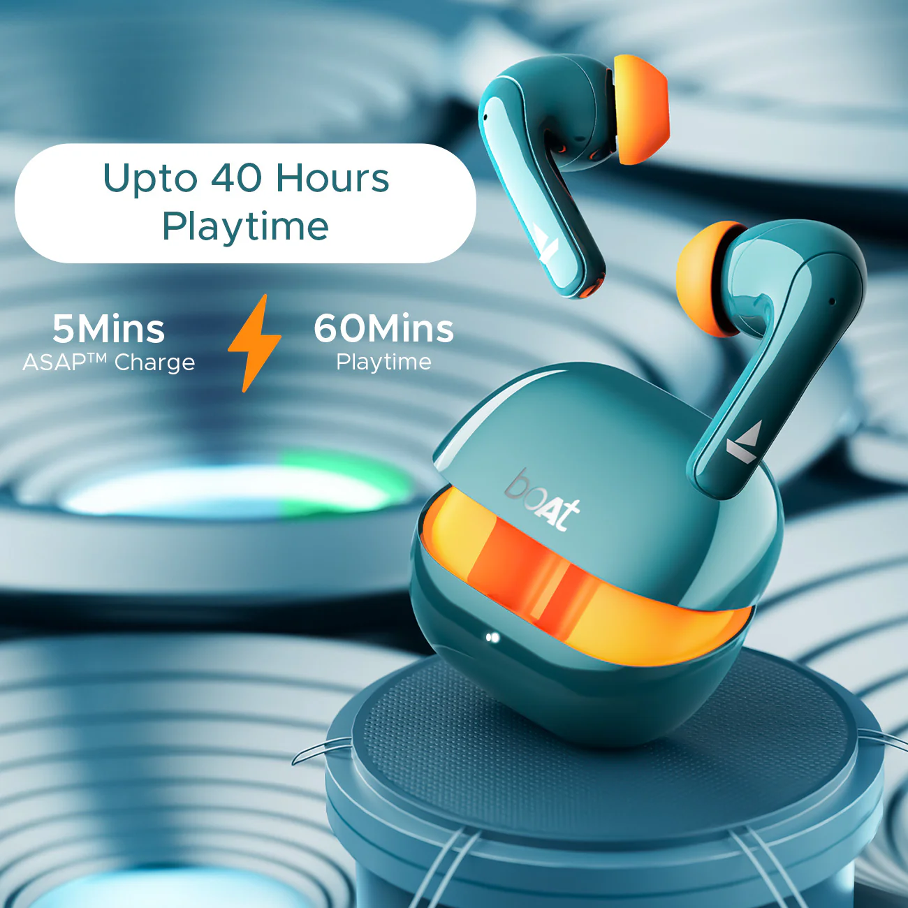 boAt Airdopes 155 | Wireless Earbuds with 40 Hours Playback, ENx™ with Quad Mics, Bluetooth v5.3 - Image 13