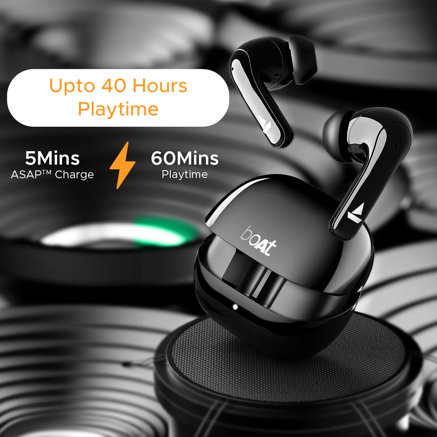 boAt Airdopes 155 | Wireless Earbuds with 40 Hours Playback, ENx™ with Quad Mics, Bluetooth v5.3 - Image 7