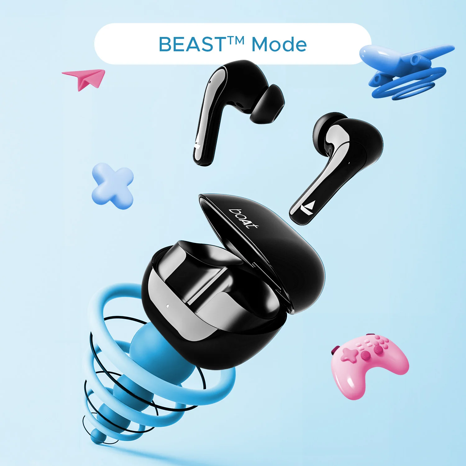 boAt Airdopes 155 | Wireless Earbuds with 40 Hours Playback, ENx™ with Quad Mics, Bluetooth v5.3 - Image 9