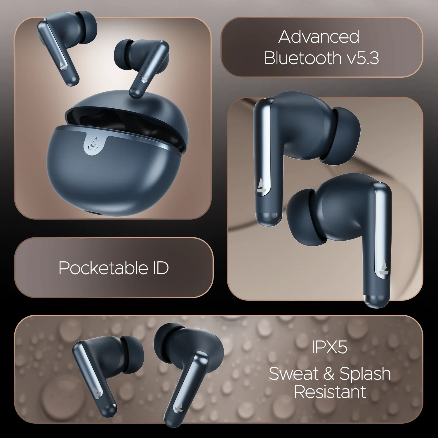 boAt Airdopes 161 ANC Elite | Wireless Earbuds with ANC up to 32dB, ENx™ Technology, BEAST™ Mode - Image 4