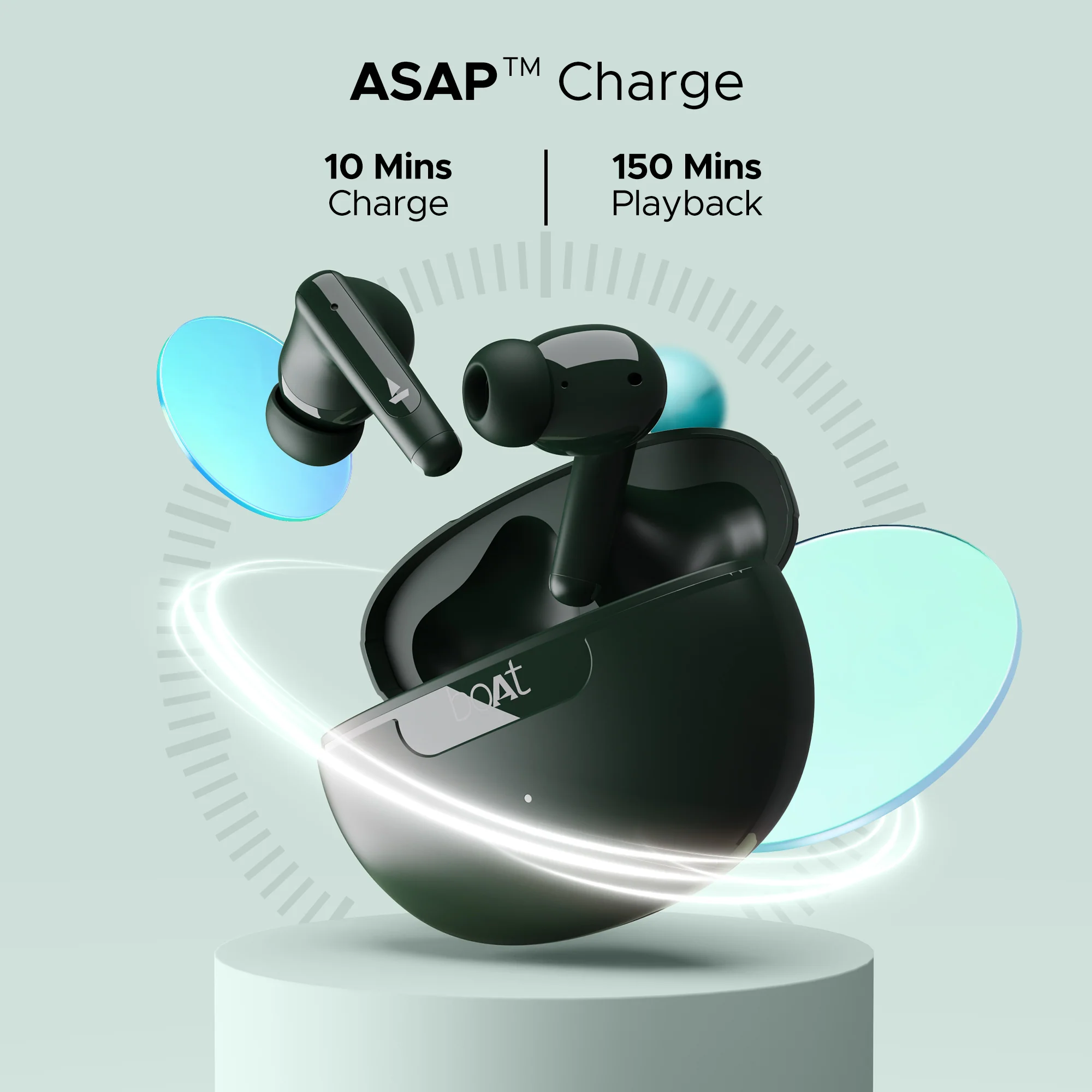 boAt Airdopes 161 ANC | Wireless Earbuds with Active Noise Cancellation up to 32dB, ENx™ Technology, ASAP™ Charge - Image 13