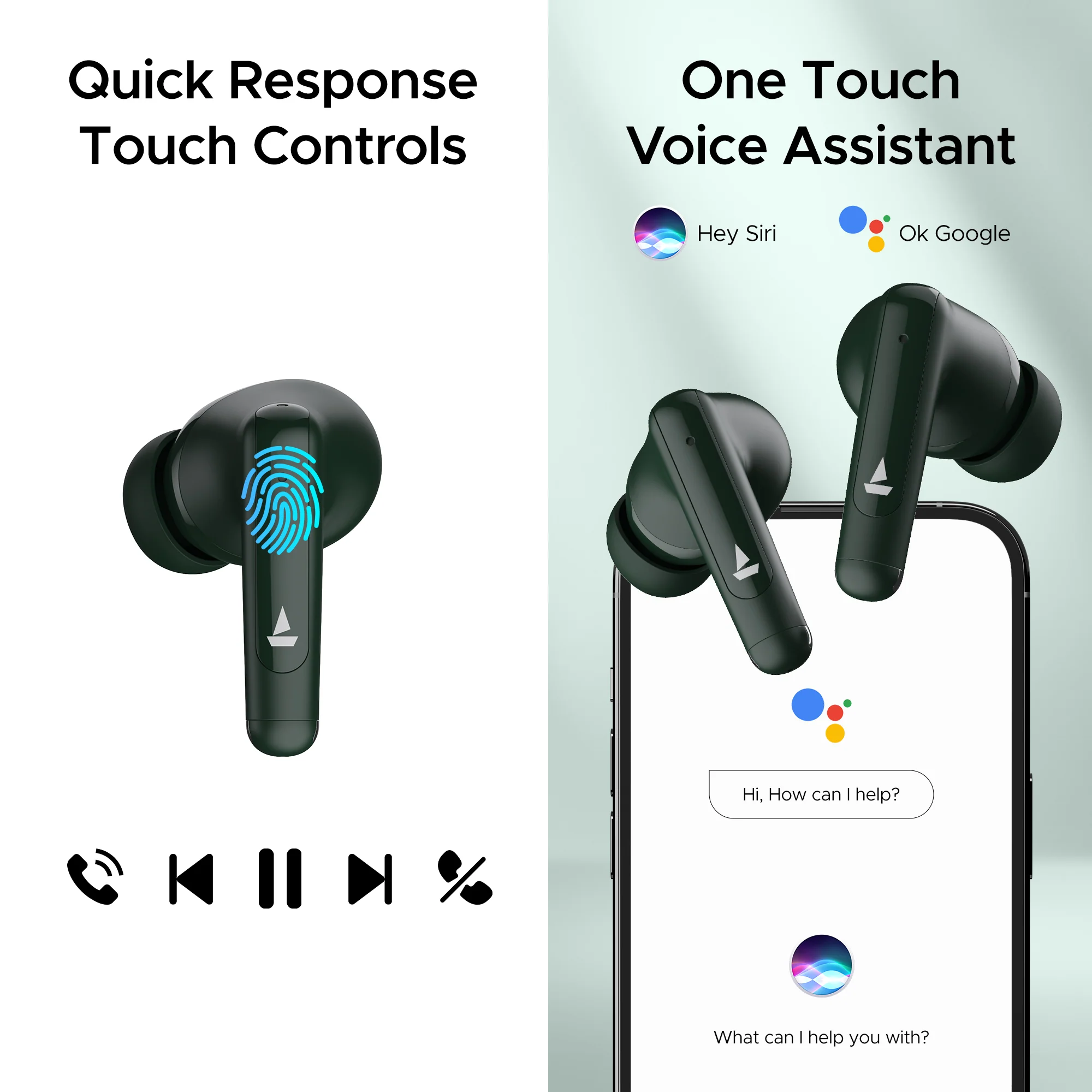 boAt Airdopes 161 ANC | Wireless Earbuds with Active Noise Cancellation up to 32dB, ENx™ Technology, ASAP™ Charge - Image 14
