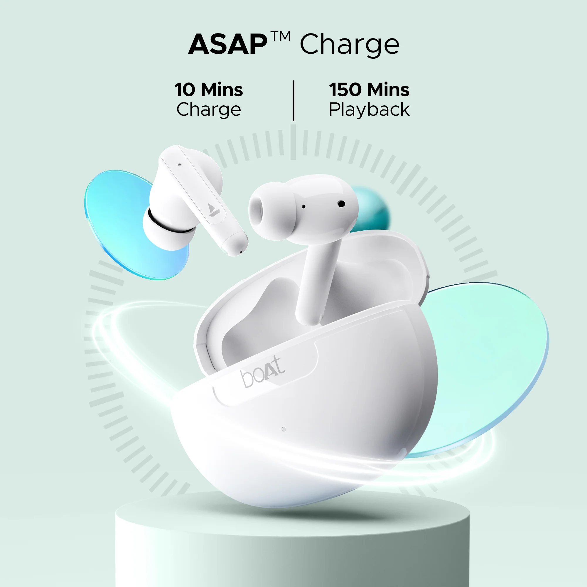 boAt Airdopes 161 ANC | Wireless Earbuds with Active Noise Cancellation up to 32dB, ENx™ Technology, ASAP™ Charge - Image 9
