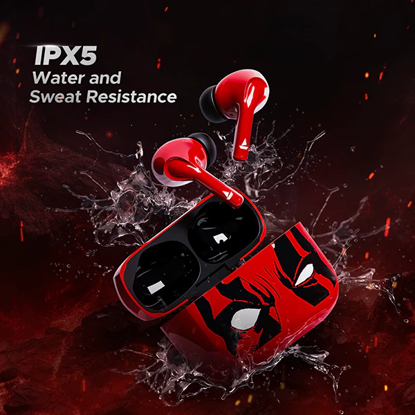 boAt Airdopes 161 Deadpool Edition | Wireless Earbuds with 40 Hours Playback, ASAP™ Charge, boAt Immersive Sound, Bluetooth v5.1 - Image 5
