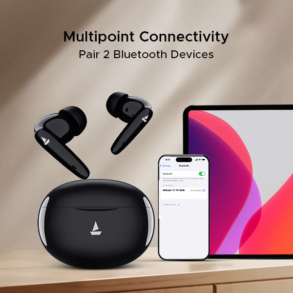boAt Airdopes 161 Pro Buds | Wireless Earbuds with 50 Hours Playback, Dual Pairing, Dual Mics with ENx™ Technology - Image 5