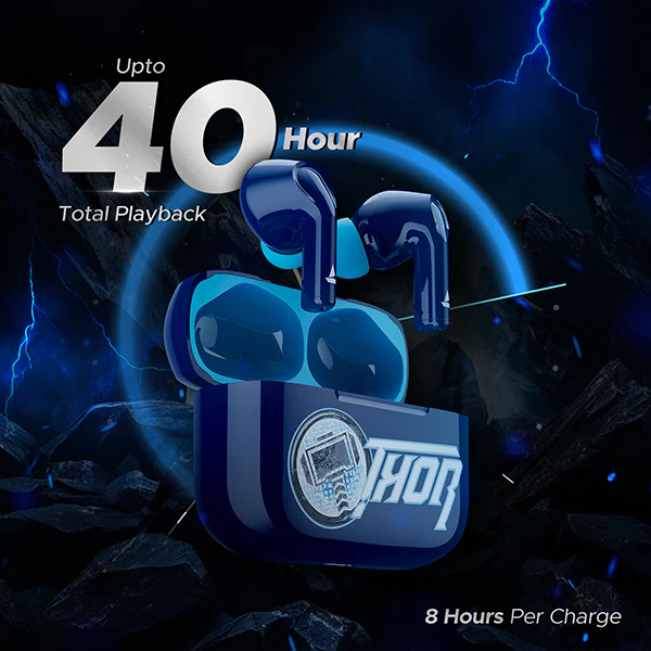 boAt Airdopes 161 Thor Edition | Wireless Earbuds with 40 Hours Playback, ASAP™ Charge, boAt Immersive Sound, Bluetooth v5.1 - Image 4
