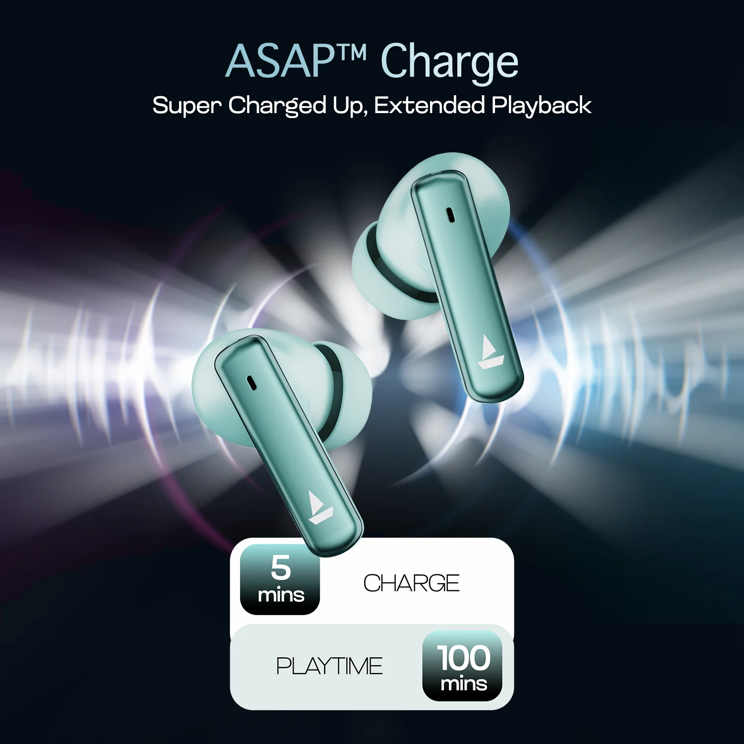 boAt Airdopes 181 Pro | Wireless Earbuds with 100 Hours Playback, Quad Mics with ENx™, BEAST™ Mode, ASAP™ Charge - Image 11