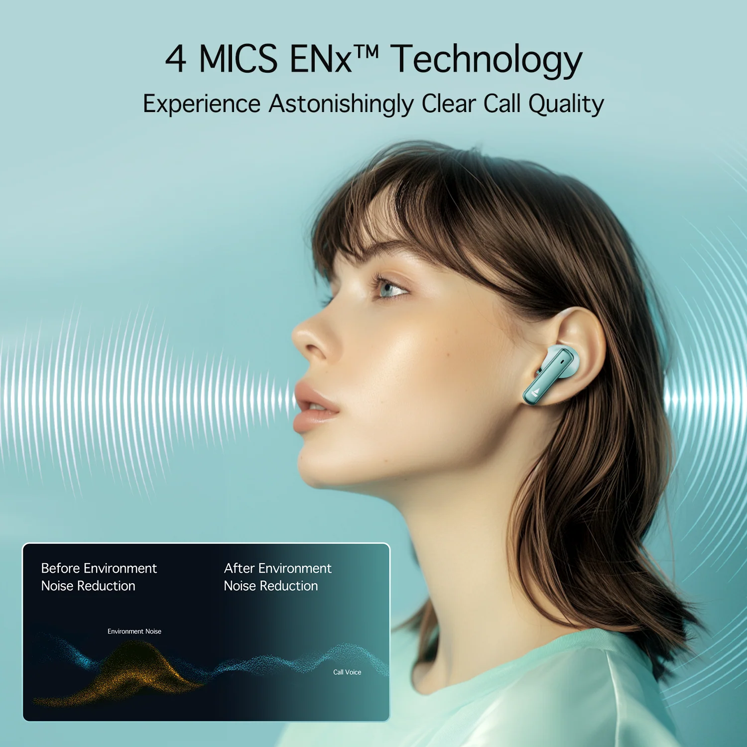 boAt Airdopes 181 Pro | Wireless Earbuds with 100 Hours Playback, Quad Mics with ENx™, BEAST™ Mode, ASAP™ Charge - Image 5