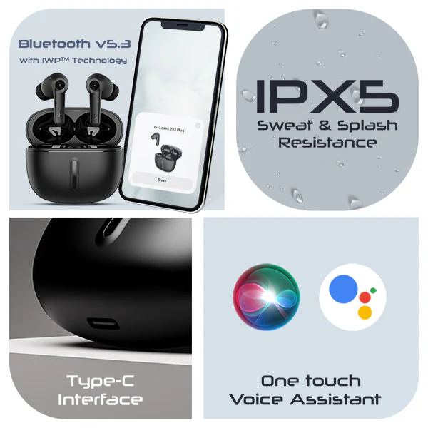 boAt Airdopes 200 Plus | Wireless Earbuds with 100 Hours Large Playback, BEAST™ Mode, ENx™ Technology, IPX5 Resistance - Image 8