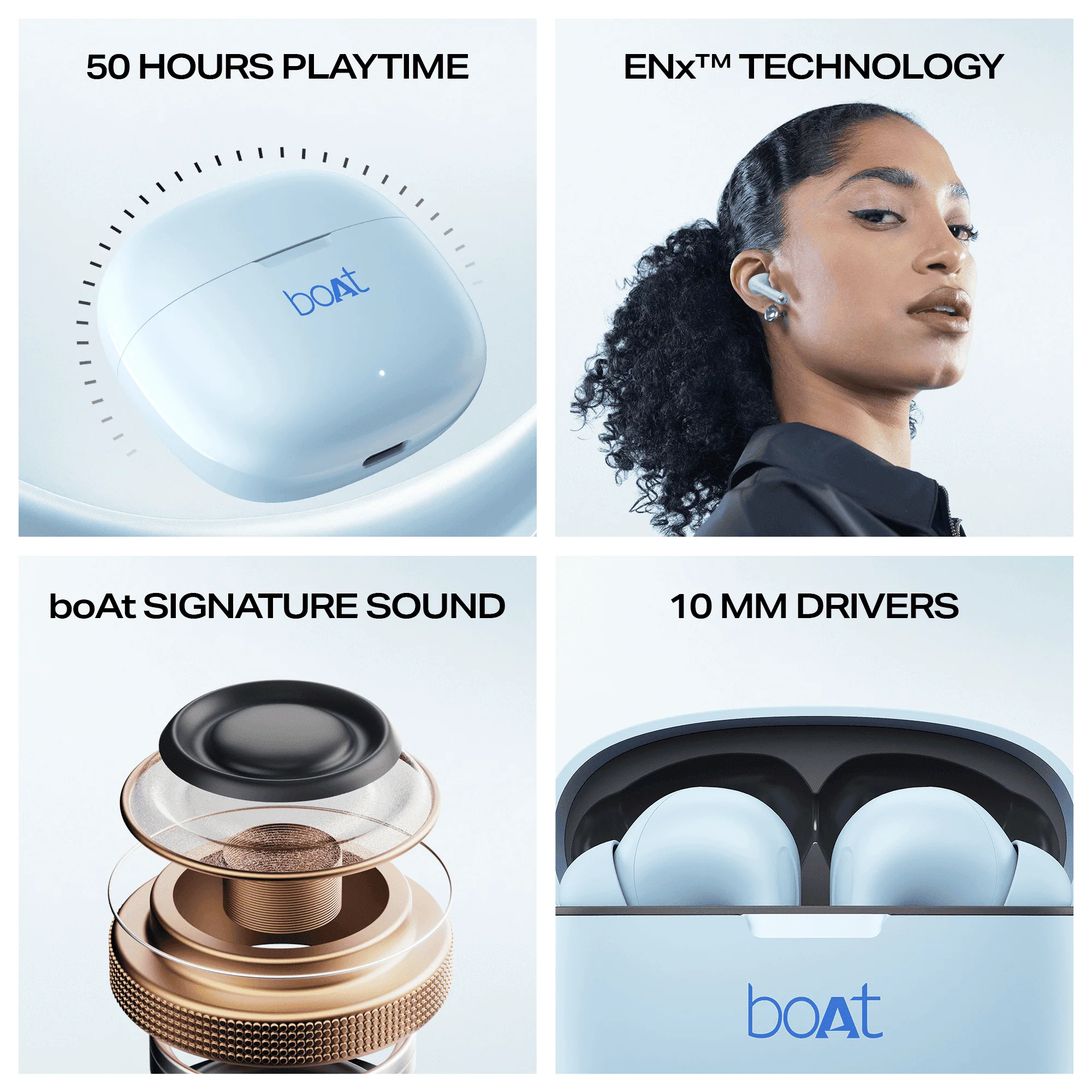 boAt Airdopes 213 | Wireless Earbuds with 50 Hours Playback, BEAST™ Mode & ENx™ Calling - Image 17