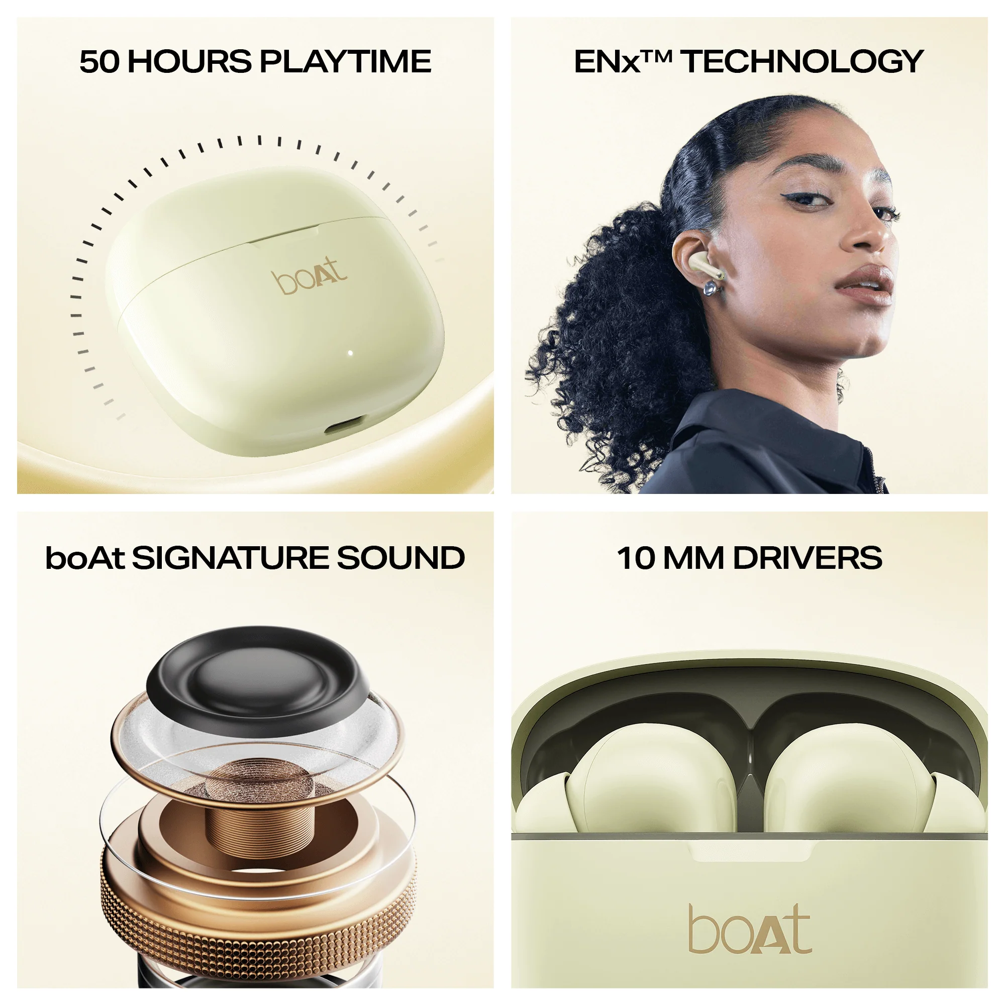 boAt Airdopes 213 | Wireless Earbuds with 50 Hours Playback, BEAST™ Mode & ENx™ Calling - Image 9