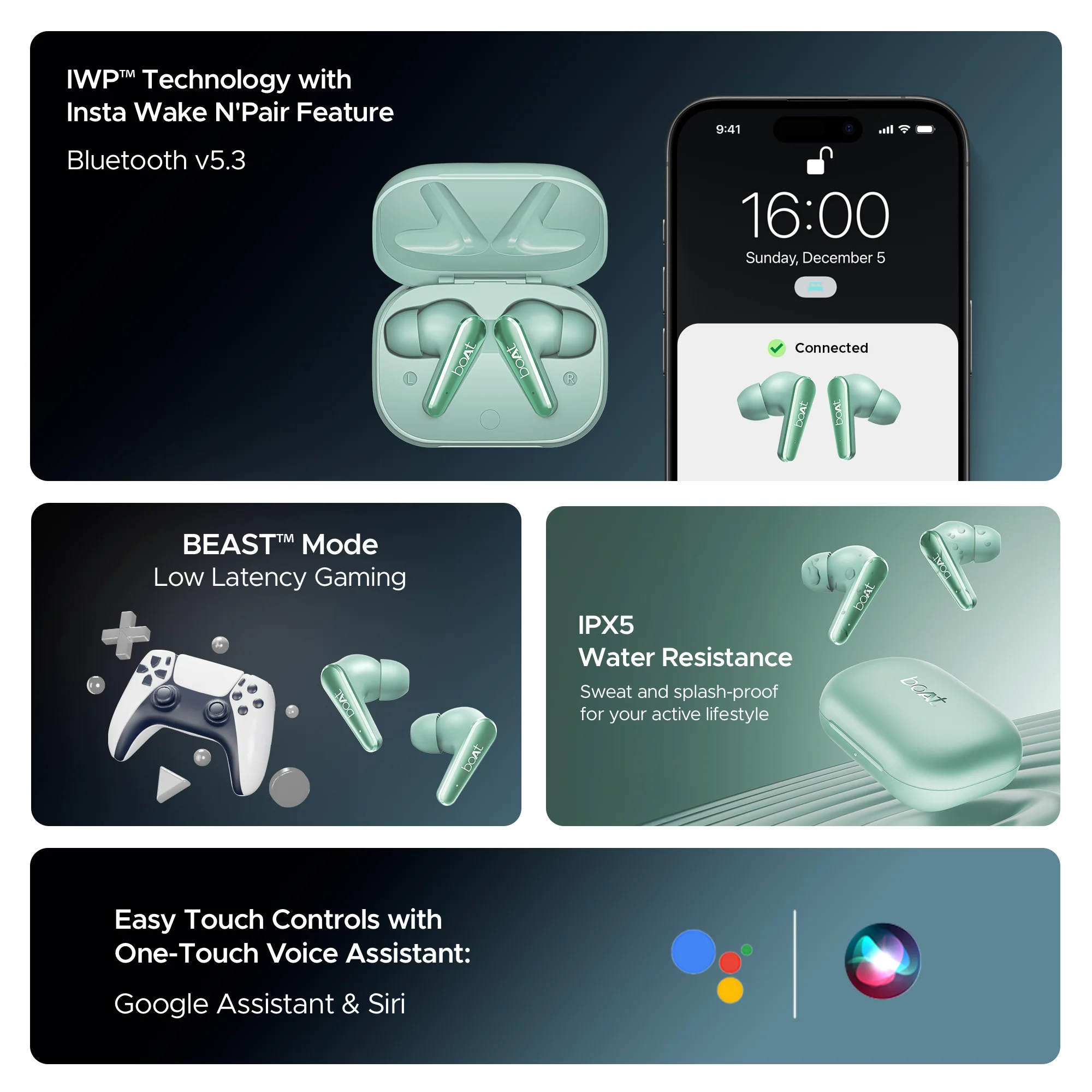 boAt Airdopes 280 ANC | Wireless Earbuds with ANC up to 32dB, Quad Mics ENx™ Tech, 60 Hours Playback - Image 28