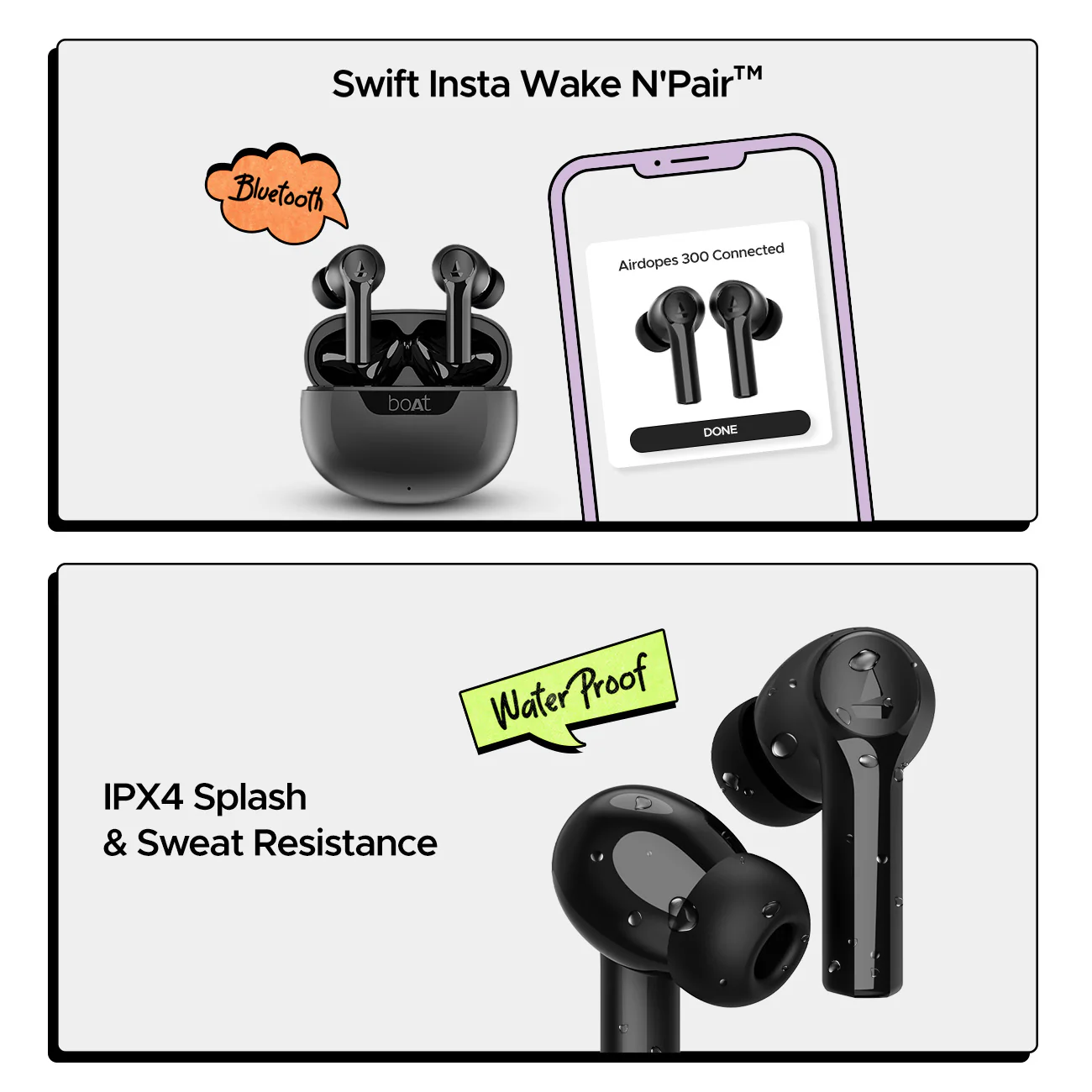 boAt Airdopes 300 | Wireless Earbuds with 50 Hours Playback, Quad Mics AI ENx™ Tech, ASAP™ Charge, Spatial Audio - Image 13