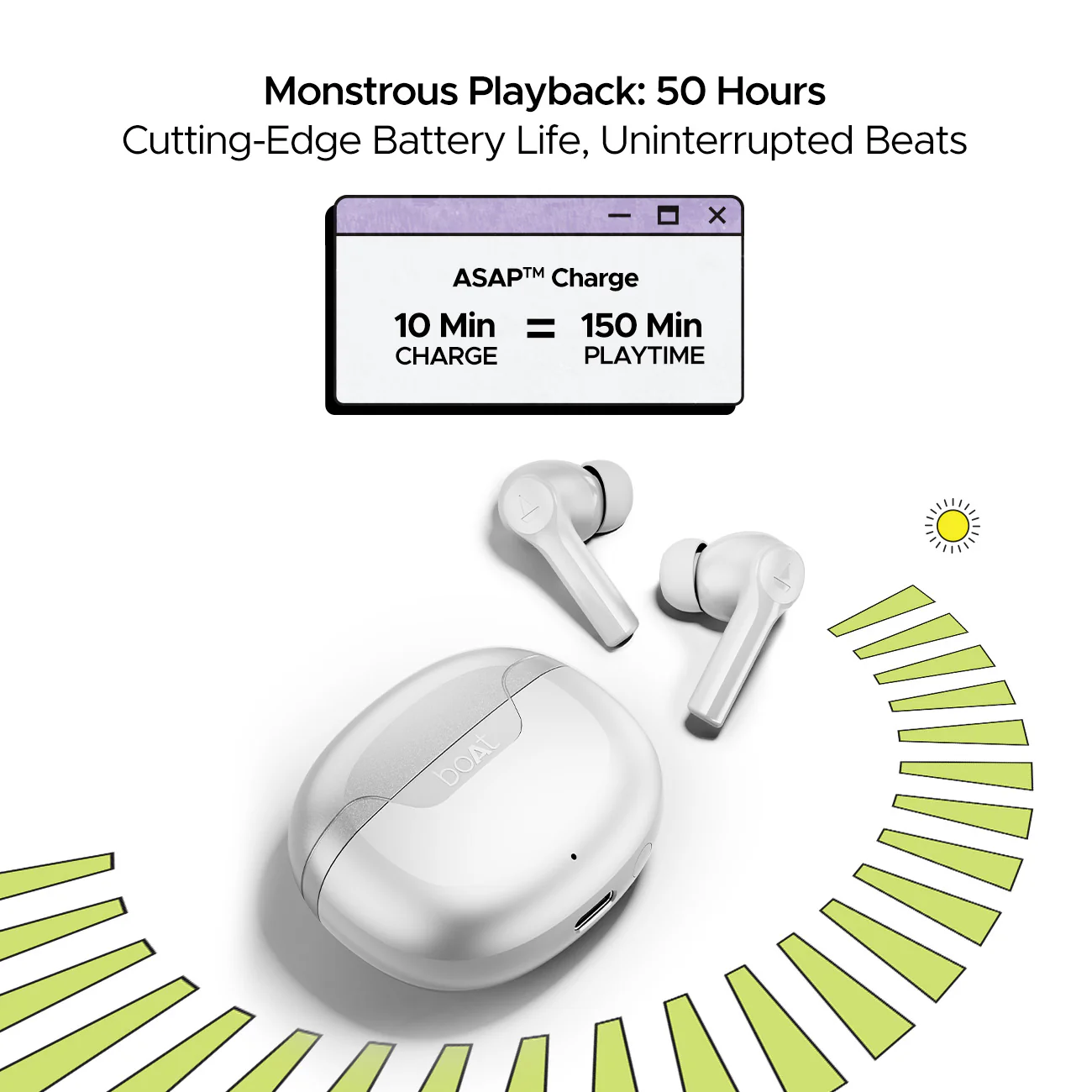 boAt Airdopes 300 | Wireless Earbuds with 50 Hours Playback, Quad Mics AI ENx™ Tech, ASAP™ Charge, Spatial Audio - Image 8