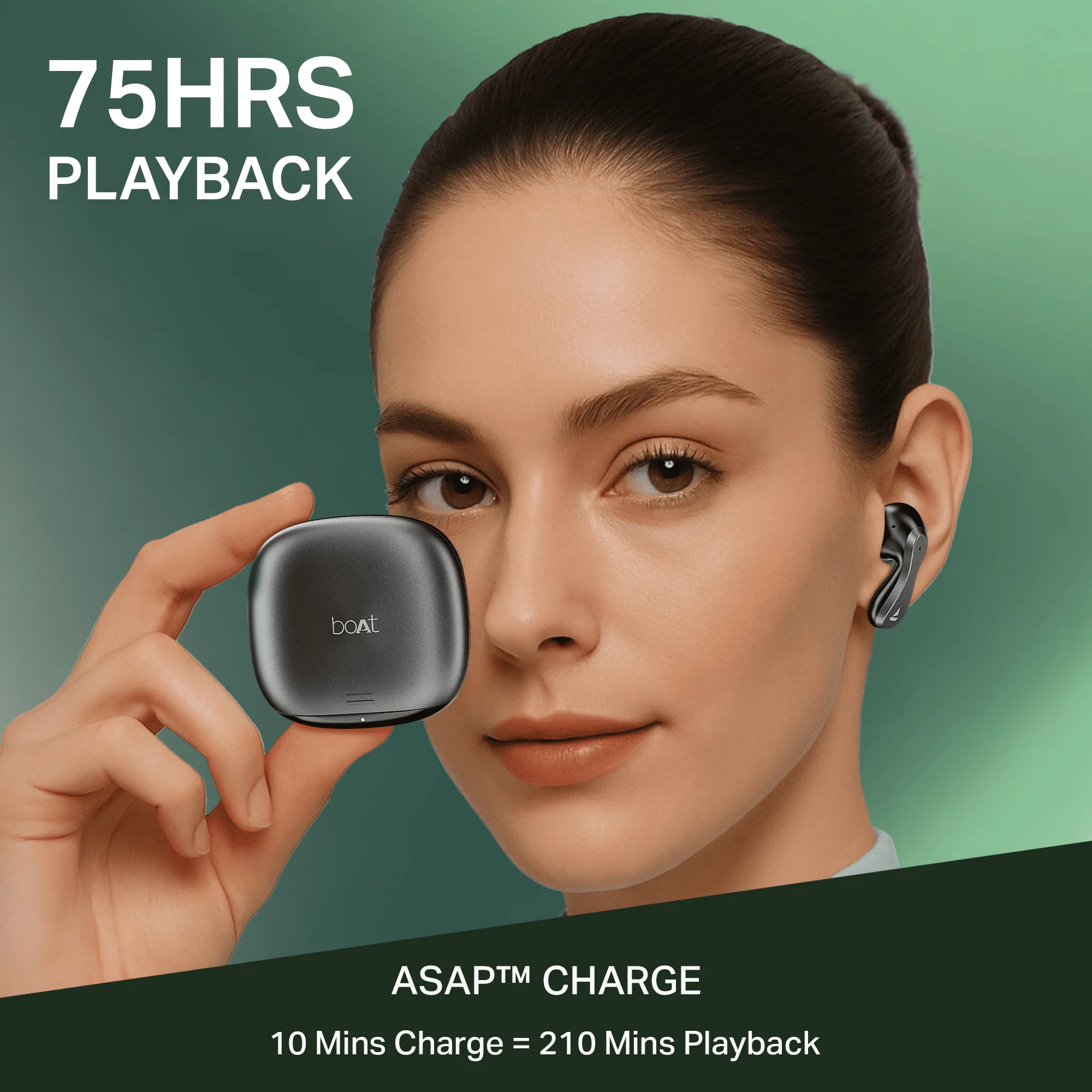boAt Airdopes 313 | Wireless Earbuds with 75 Hours Playback, Quad Mics ENx™, BEAST™ Mode & boAt Signature Sound - Image 4