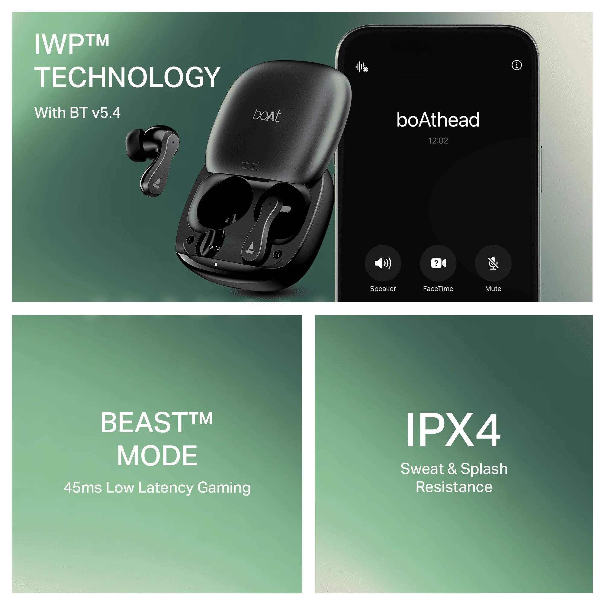 boAt Airdopes 313 | Wireless Earbuds with 75 Hours Playback, Quad Mics ENx™, BEAST™ Mode & boAt Signature Sound - Image 6