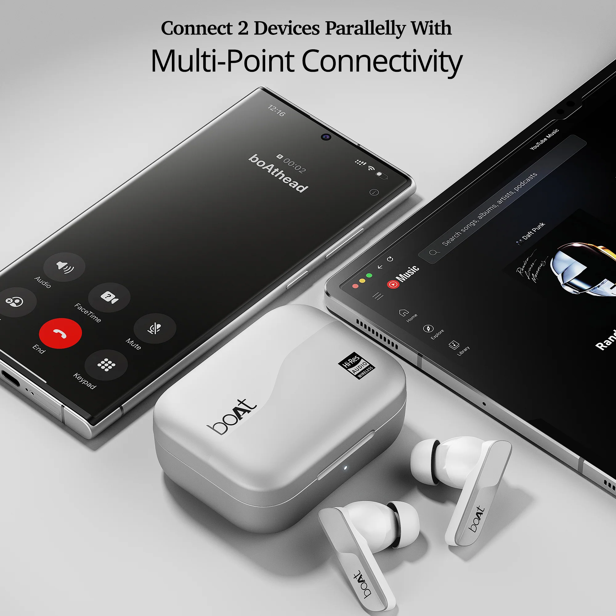 boAt Airdopes 800 HiDef | Wireless Earbuds with 40 Hours Playback, High-Res Audio with LDAC, AI ENx Technology - Image 13