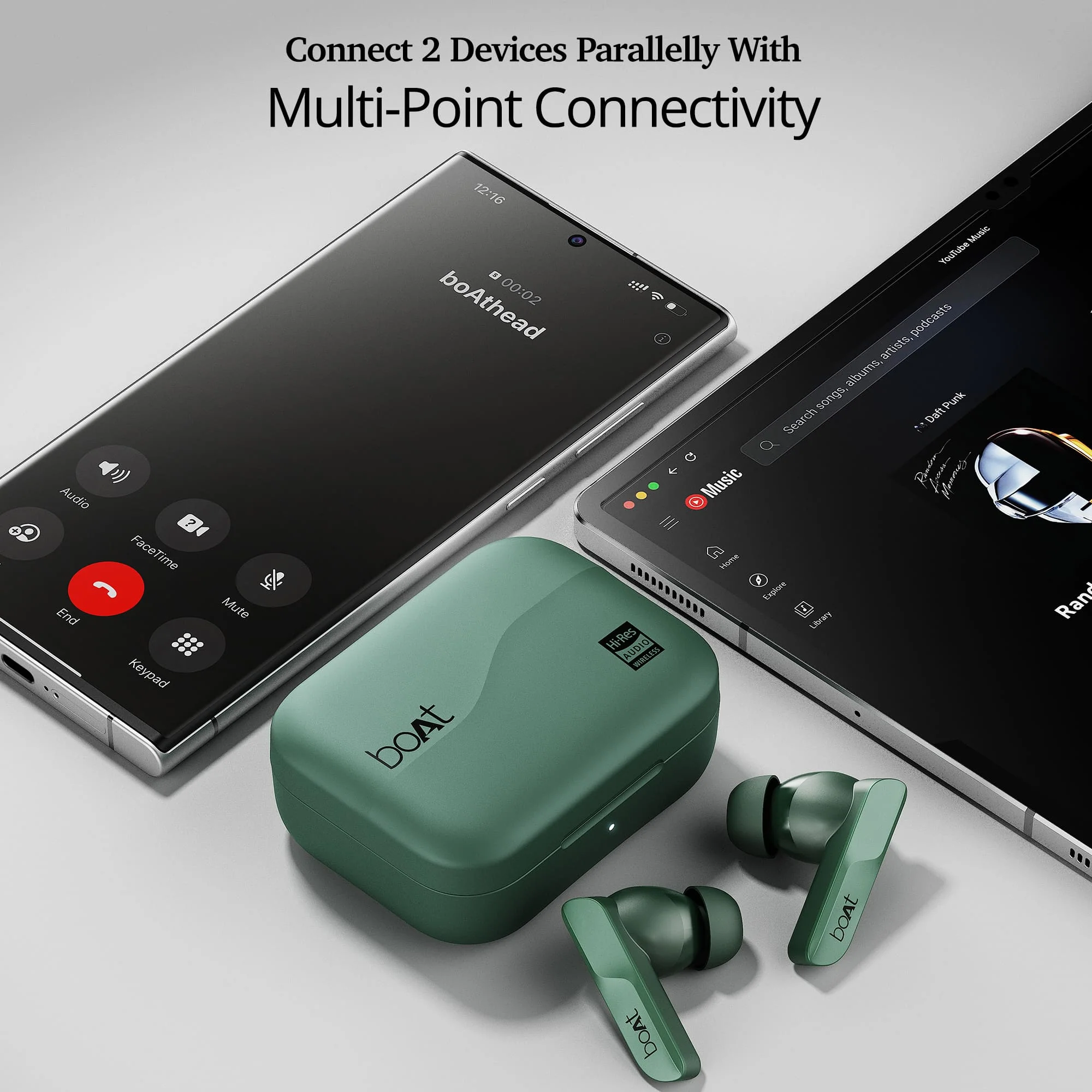 boAt Airdopes 800 HiDef | Wireless Earbuds with 40 Hours Playback, High-Res Audio with LDAC, AI ENx Technology - Image 46
