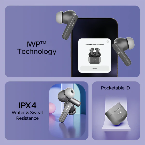 boAt Airdopes 91 | Wireless Earbuds with 45 Hours Playback, BEAST™ Mode, ASAP™ Charge, Dual Mics with ENx™ Technology - Image 18
