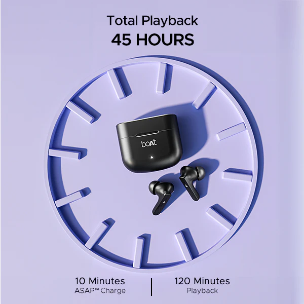 boAt Airdopes 91 | Wireless Earbuds with 45 Hours Playback, BEAST™ Mode, ASAP™ Charge, Dual Mics with ENx™ Technology - Image 5