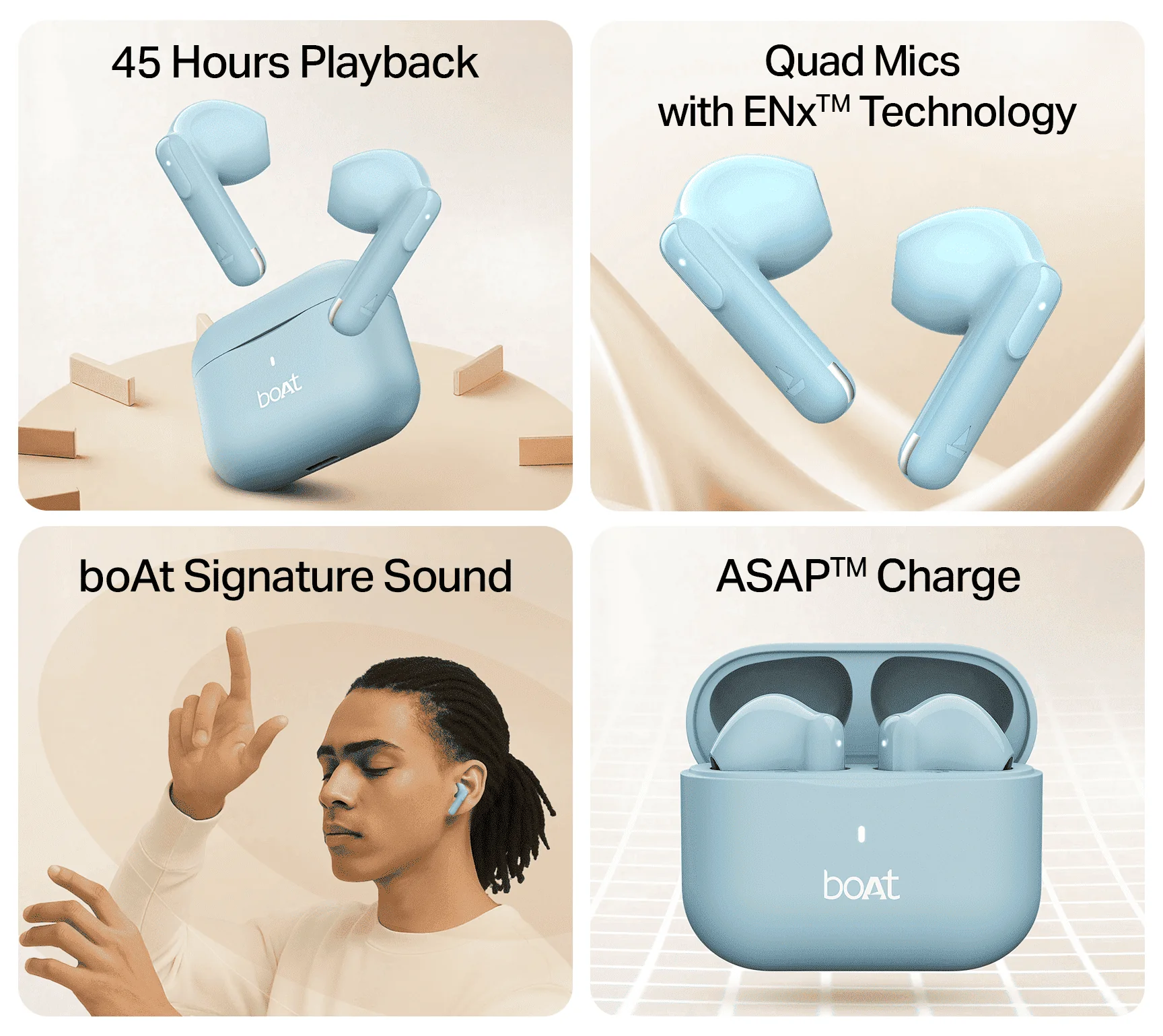 boAt Airdopes Ace Gen 2 | True Wireless Earbuds with 45 Hours Playback, ENx™ Tech & BEAST™ Mode - Image 20