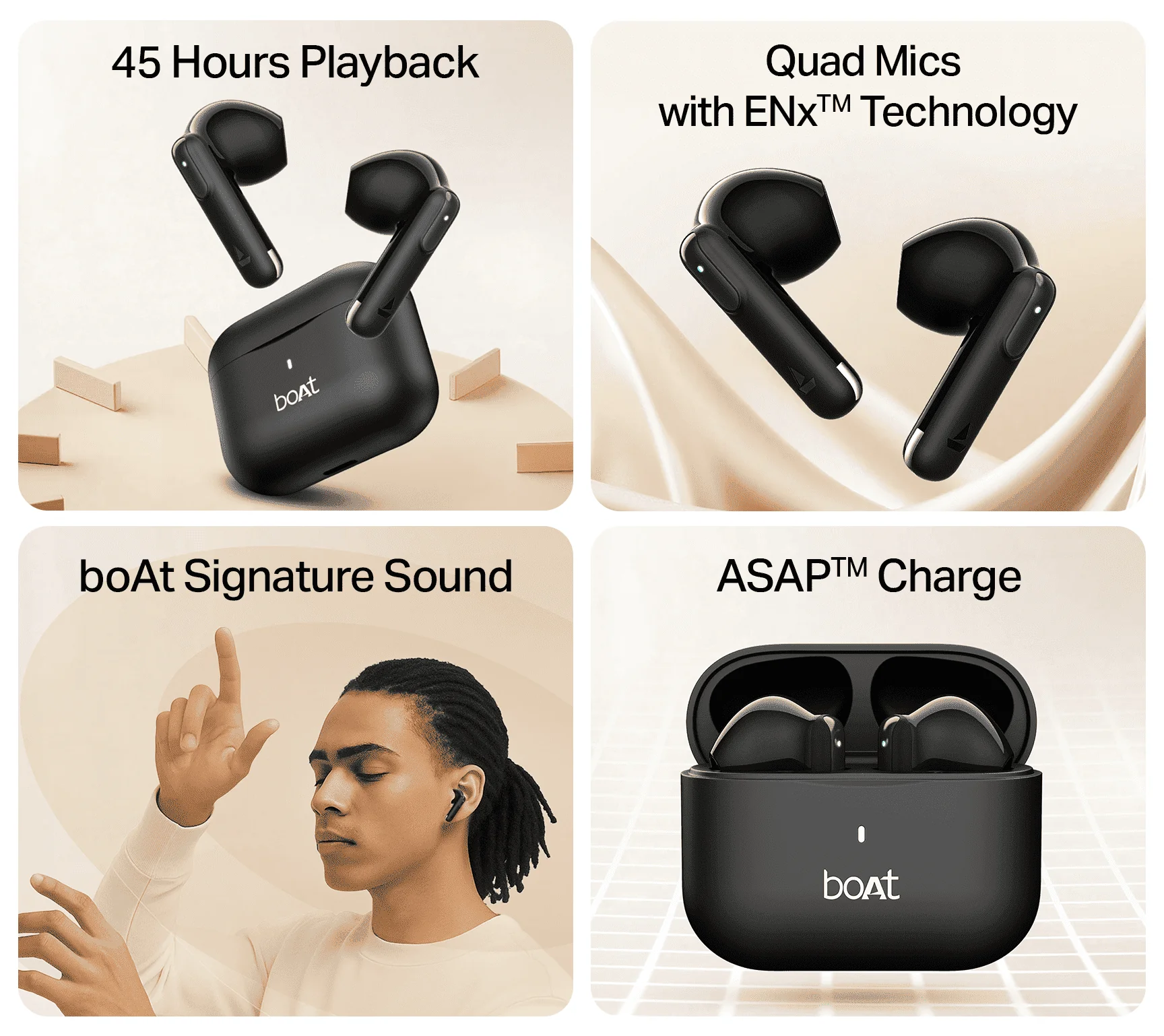 boAt Airdopes Ace Gen 2 | True Wireless Earbuds with 45 Hours Playback, ENx™ Tech & BEAST™ Mode - Image 7