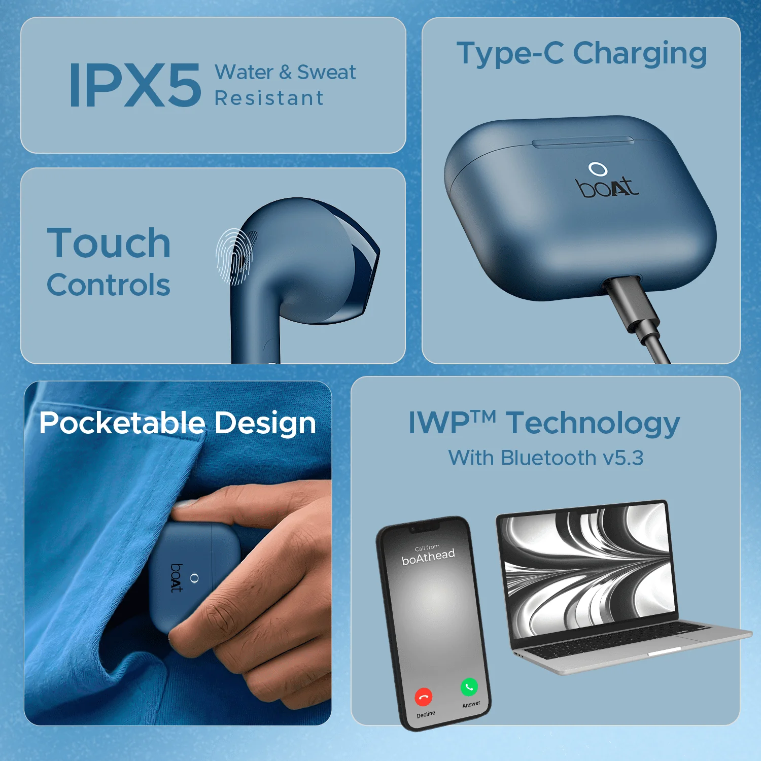 boAt Airdopes Alpha | True Wireless Earbuds with 35 Hours Playback, 13mm Drivers, ENx™ Tech, ASAP™ Charge, IWP™ Technology - Image 34