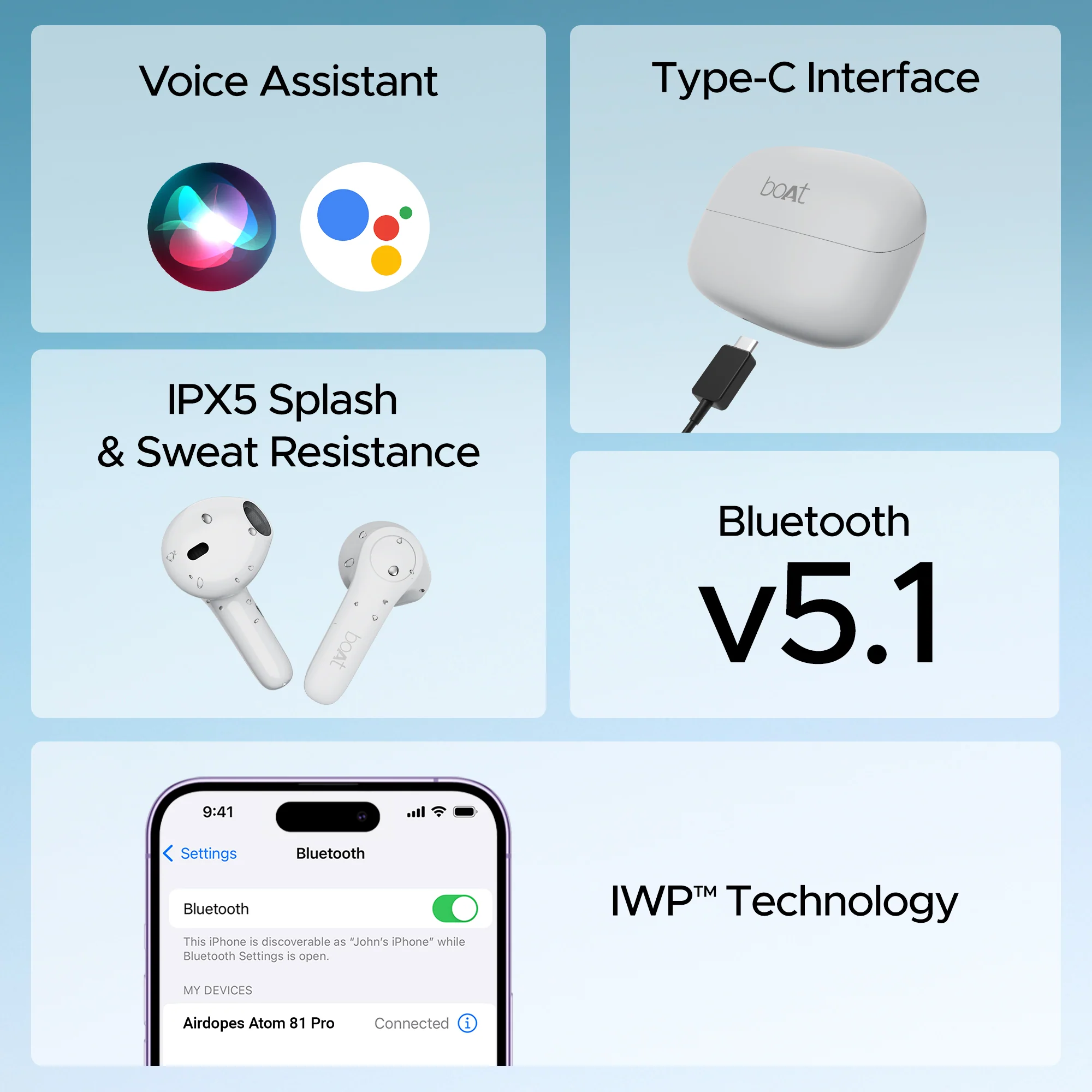 boAt Airdopes Atom 81 Pro | Wireless Earbuds with 100 Hours Playback, Quad Mics with ENx™, In-ear Detection, IPX5 Resistance - Image 21