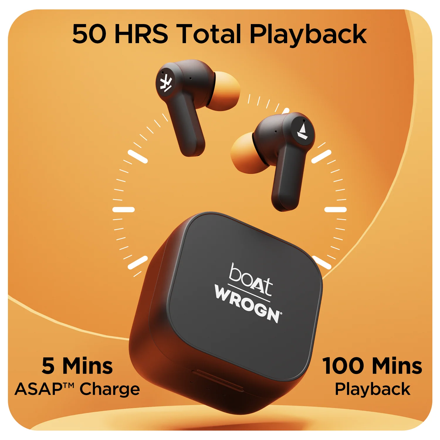 boAt Airdopes Crude | Wireless Earbuds with 50 Hours Playback, ENx™ Technology, ASAP™ Charge, BEAST™ Mode, Bluetooth v5.3 - Image 10