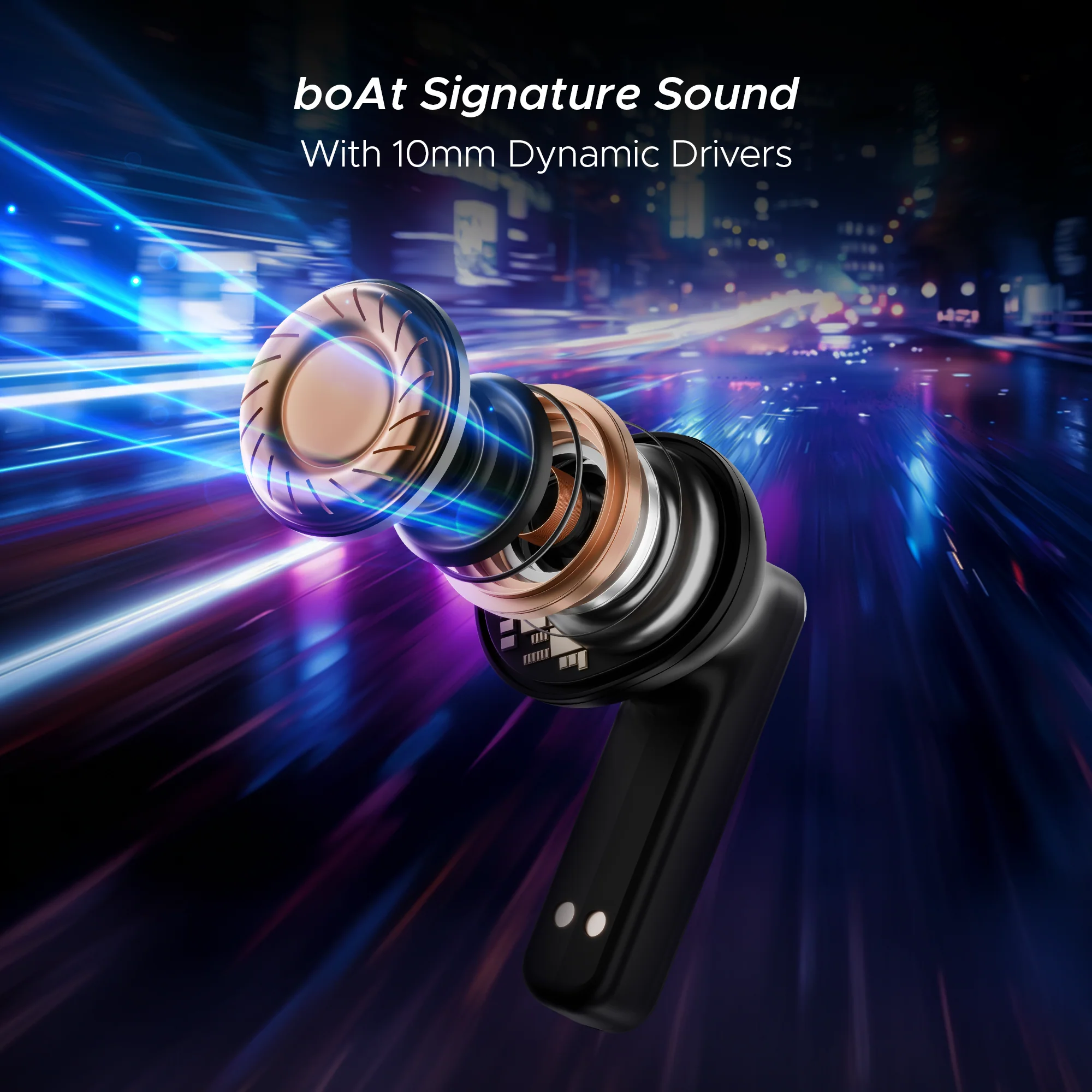 boAt Airdopes Drift | Wireless Earbdus Gaming Earbuds with 2x6mm Dual Drivers, Quad Mics with ENx™ and IWP™ Technology, LED Lights on Charging Case - Image 12